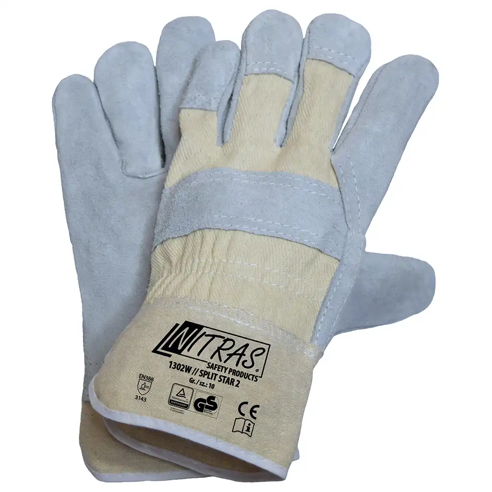 Rindspaltleder-Arbeitshandschuhe "SPLIT STAR 2" in 10 (XL) - Bild 1
