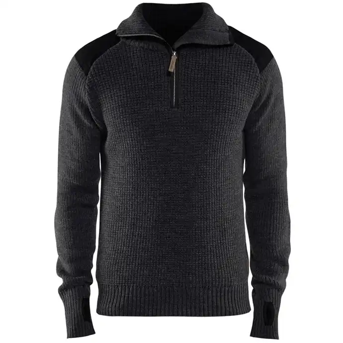 Woll-Troyer "4630" dunkelgrau/schwarz in XL - Thumbnail 1