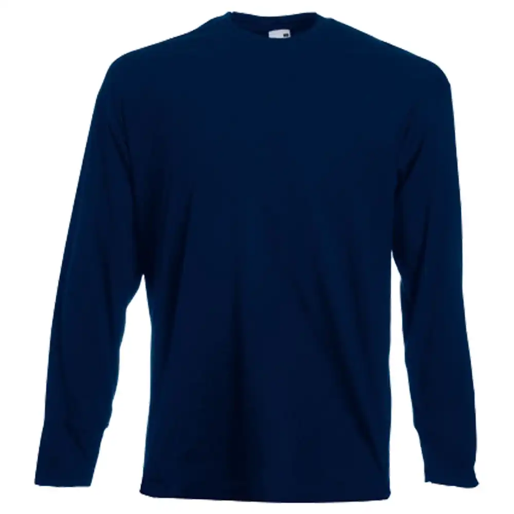 Langarmshirt "F240" 100% Baumwolle Valueweight in deep navy, L - Thumbnail 1