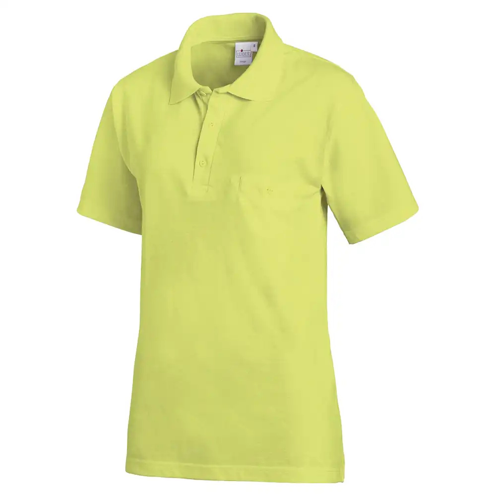 Poloshirt "08/241" in lime/lime-white, L - Thumbnail 1