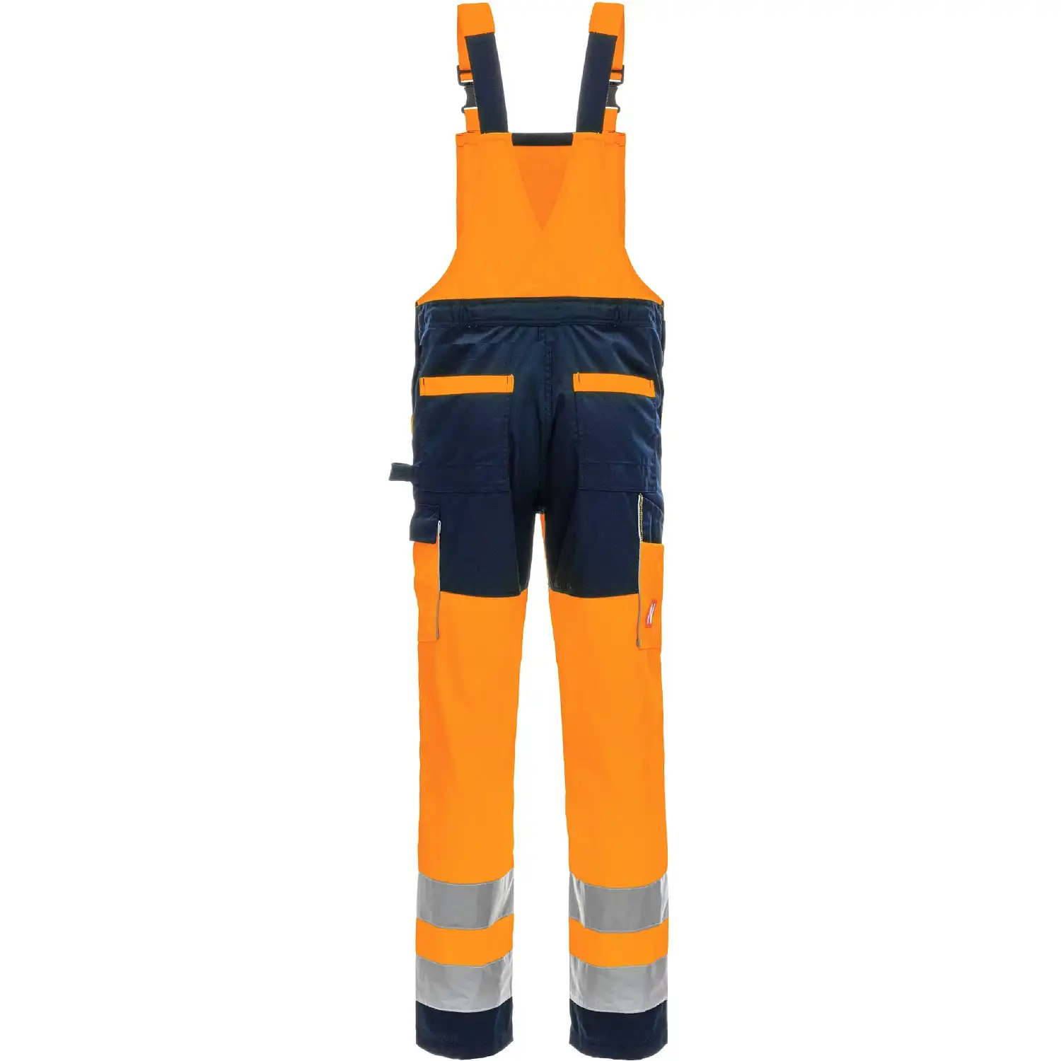 Warnschutz Latzhose "MOTION TEX VIZ in orange/marine, 66 - Thumbnail 2