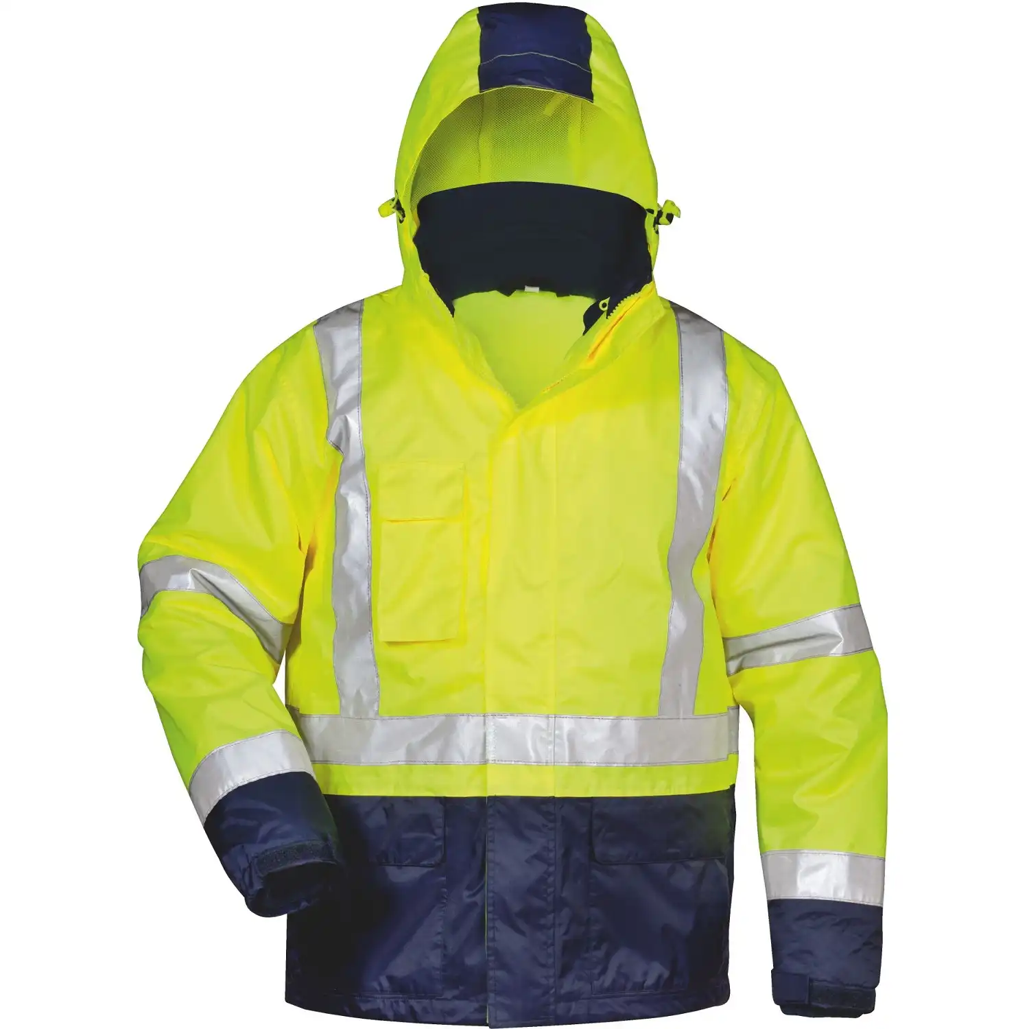 Warnschutz Winterjacke 3in1  in gelb/marine, L - Thumbnail 1