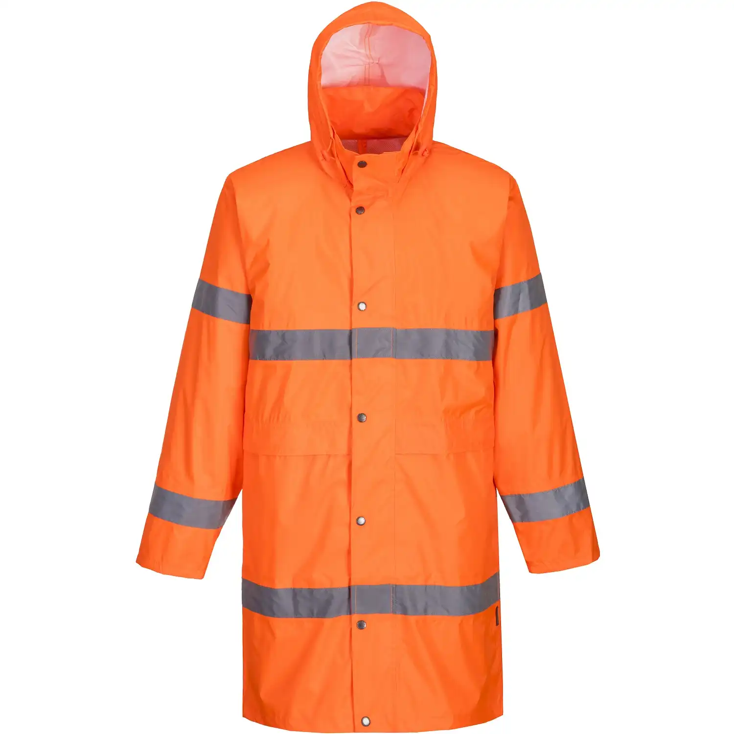 Warnschutz PVC-Regenmantel "H442" in Orange, M - Thumbnail 1