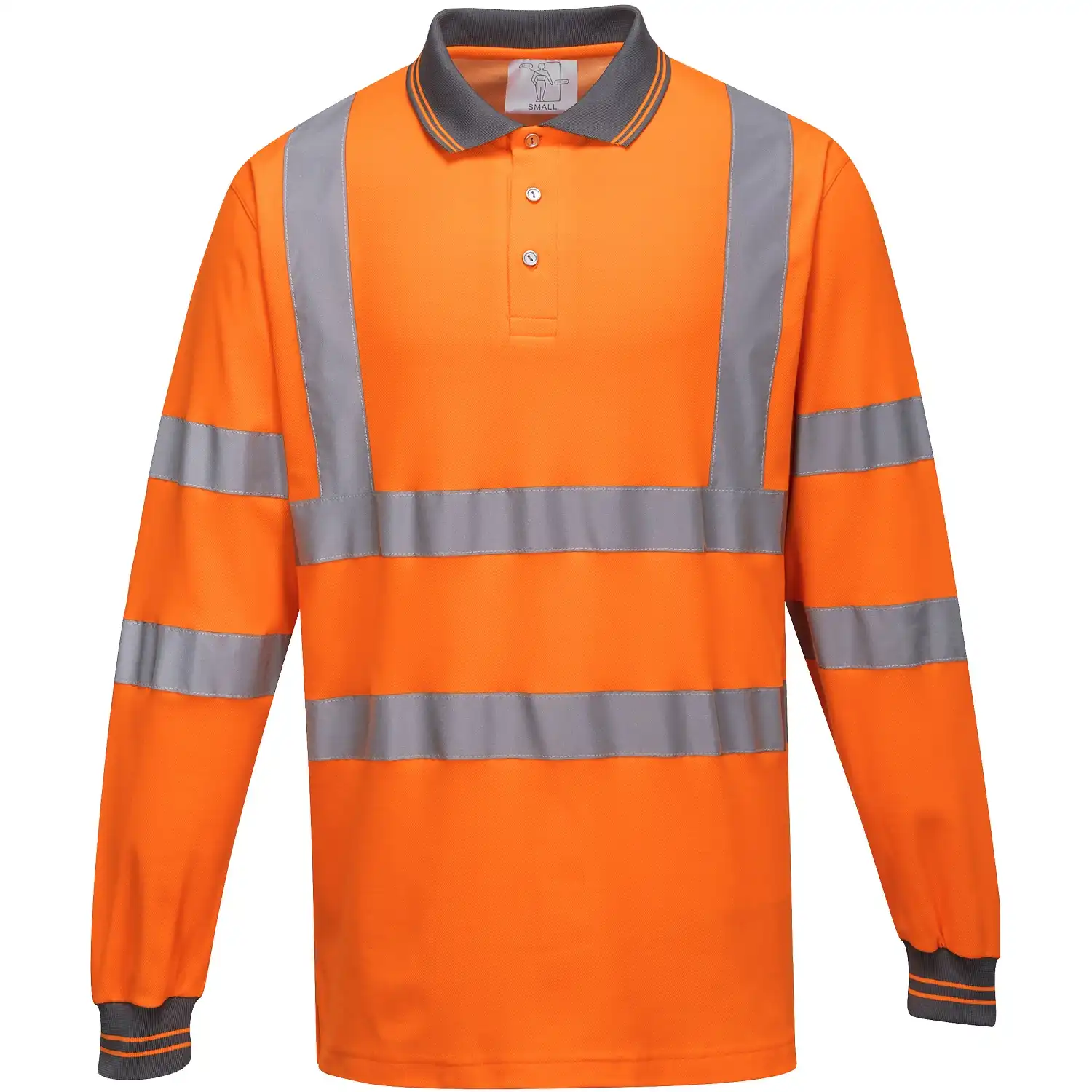 Warnschutz Langarm-Poloshirt "S271" Komfort in Orange, L - Bild 1