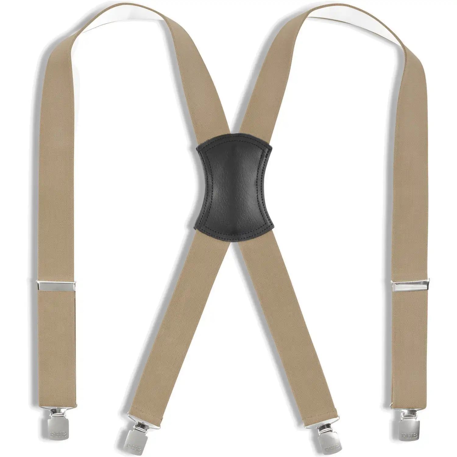 Hosenträger mit Stahlclipsen "ACHIM" 120cm in beige - Bild 1