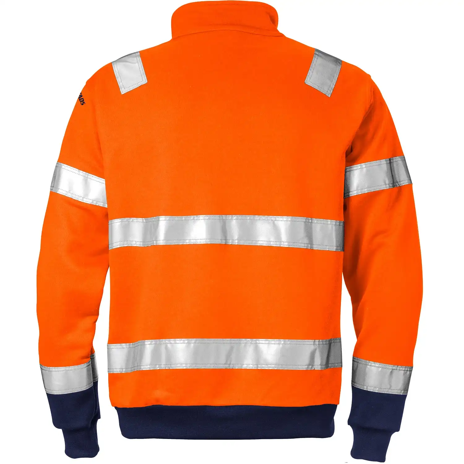 Warnschutz Zip-Sweatshirt "728 SHV" UV-Schutz in orange/marine, XS - Thumbnail 2