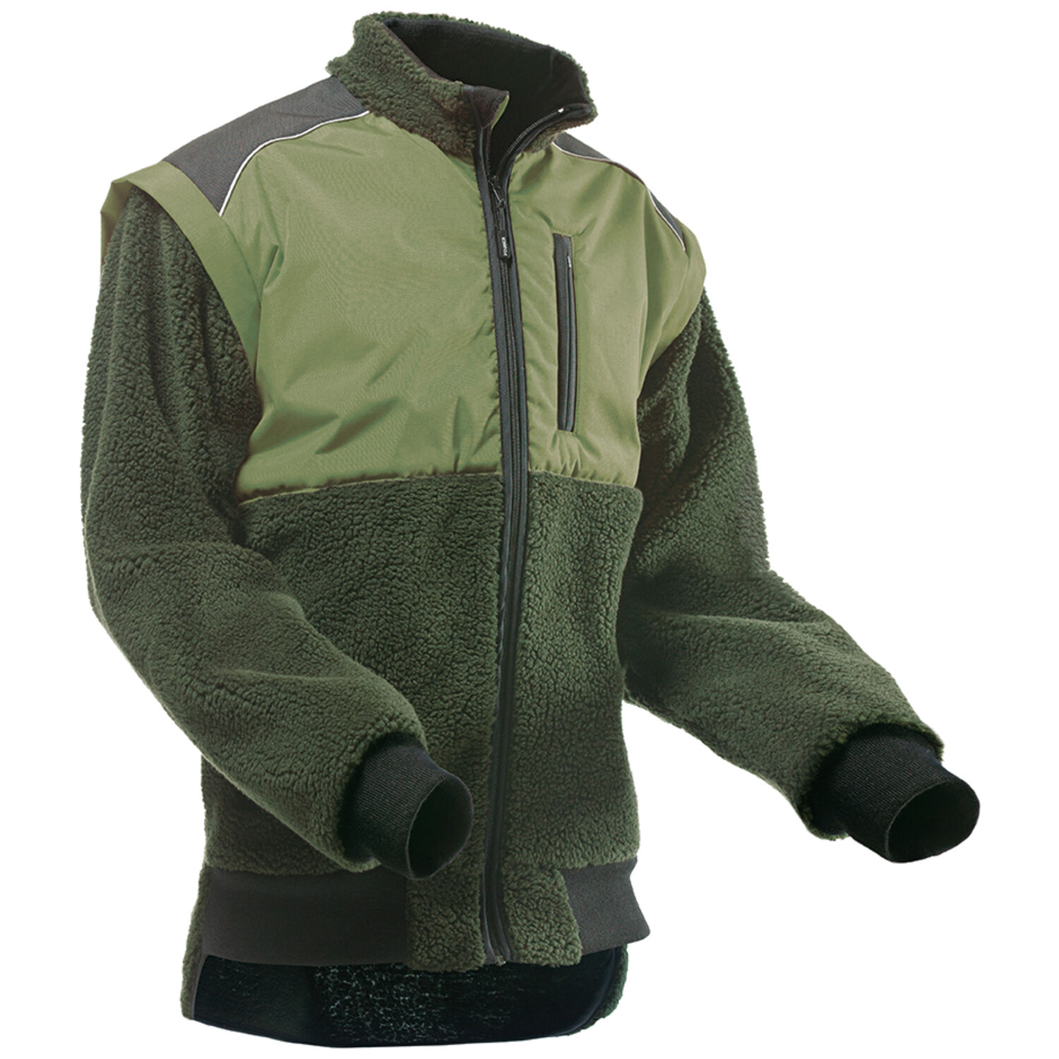 Faserpelzjacke "HIGHLAND" in waldgrün, XS - Bild 1