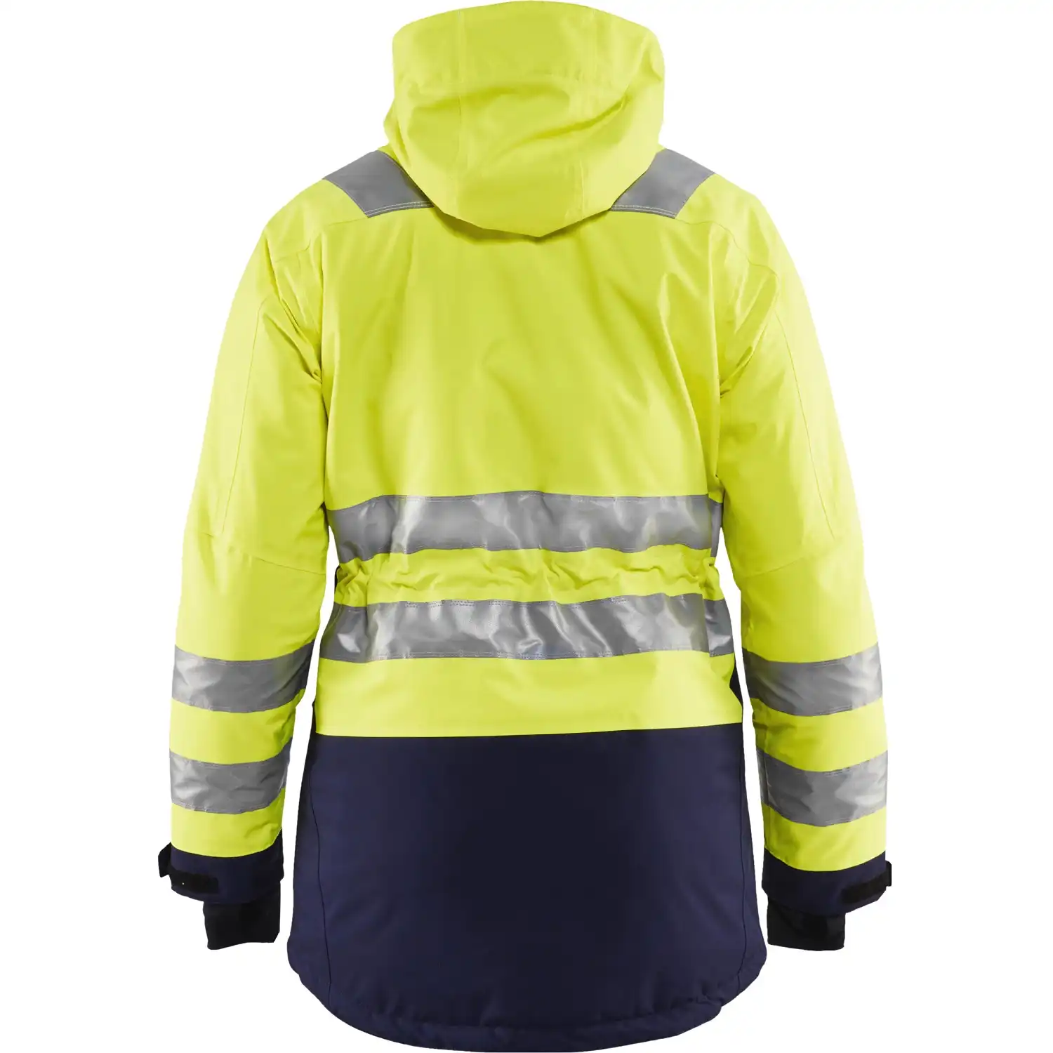 Damen Warnschutz Winterparka "4472" in gelb/marine, 3XL - Thumbnail 2