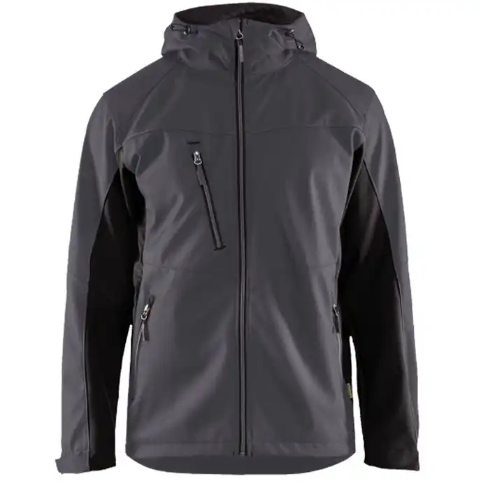 Softshelljacke "4753" in mittelgrau/schwarz, M - Thumbnail 1