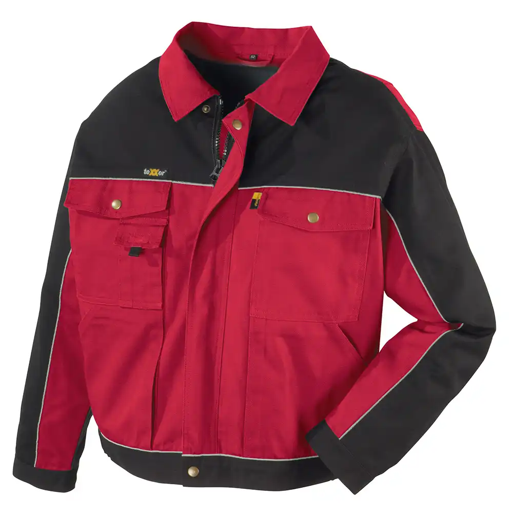 Bundjacke "RIO" Canvas 320g/m²  in rot/schwarz, L - Bild 1