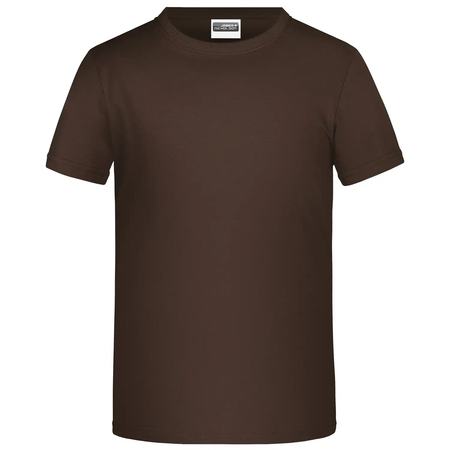 Kinder Basic T-Shirt Jungen "JN745" in brown, M - Thumbnail 1