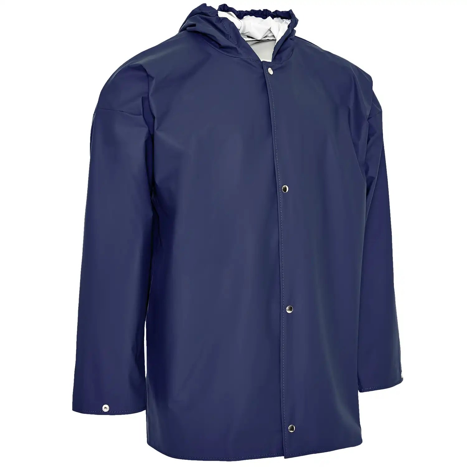 PU Regenjacke "079800" Pro mit Druckknopf in navy, L - Bild 1