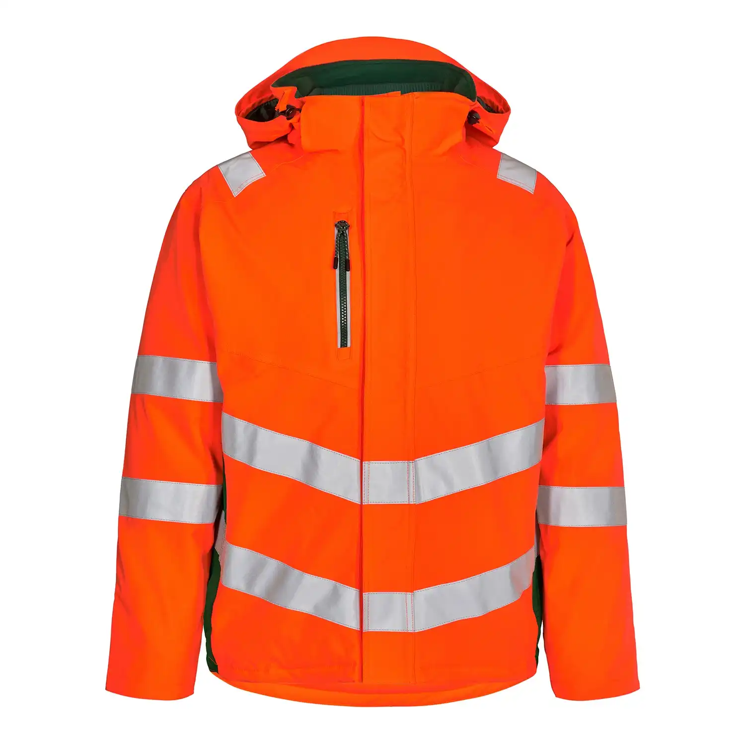 Warnschutz Winterjacke "1946-930" Safety Kl. 3 in orange/grün, L - Thumbnail 1