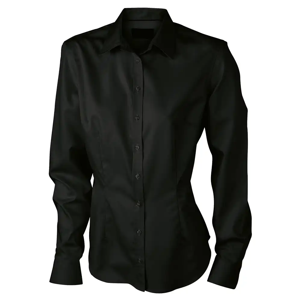 Damen Bluse langarm "JN615" in black, L - Thumbnail 1