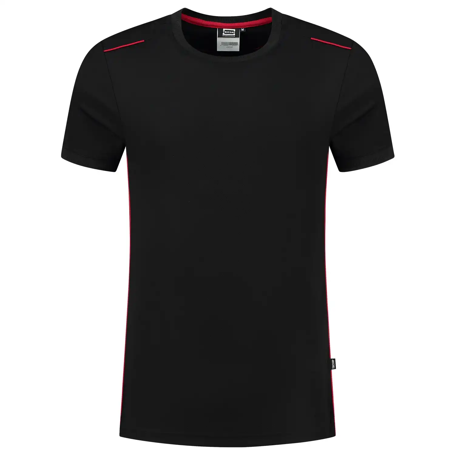 T-Shirt "102703" Accent in black/red, L - Thumbnail 1
