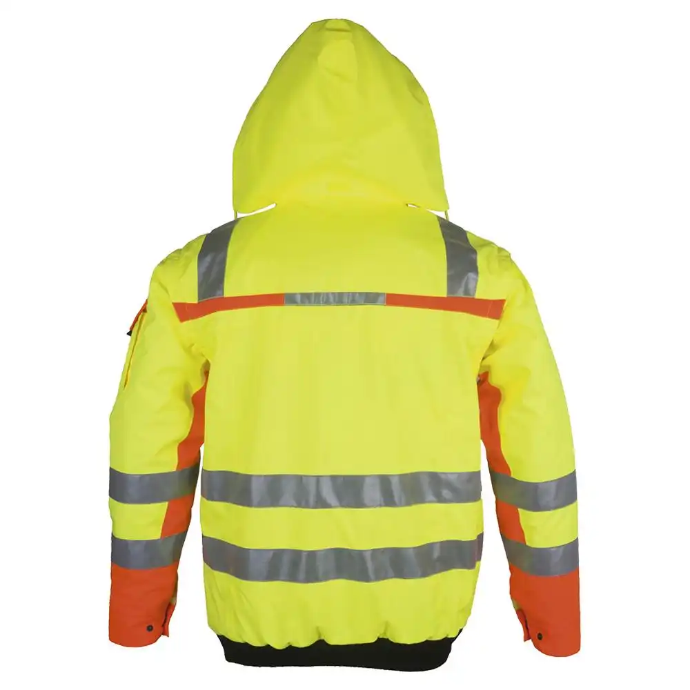 Warnschutz-Pilotenjacke Klasse 3 in gelb/orange, M - Thumbnail 2
