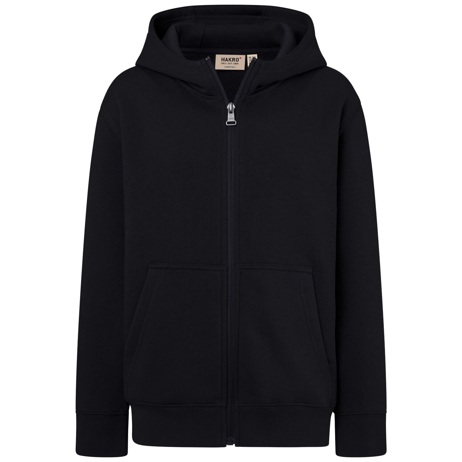 Kinder Sweatjacke Bio-Baumwolle "565" in schwarz, 110/116 - Thumbnail 1