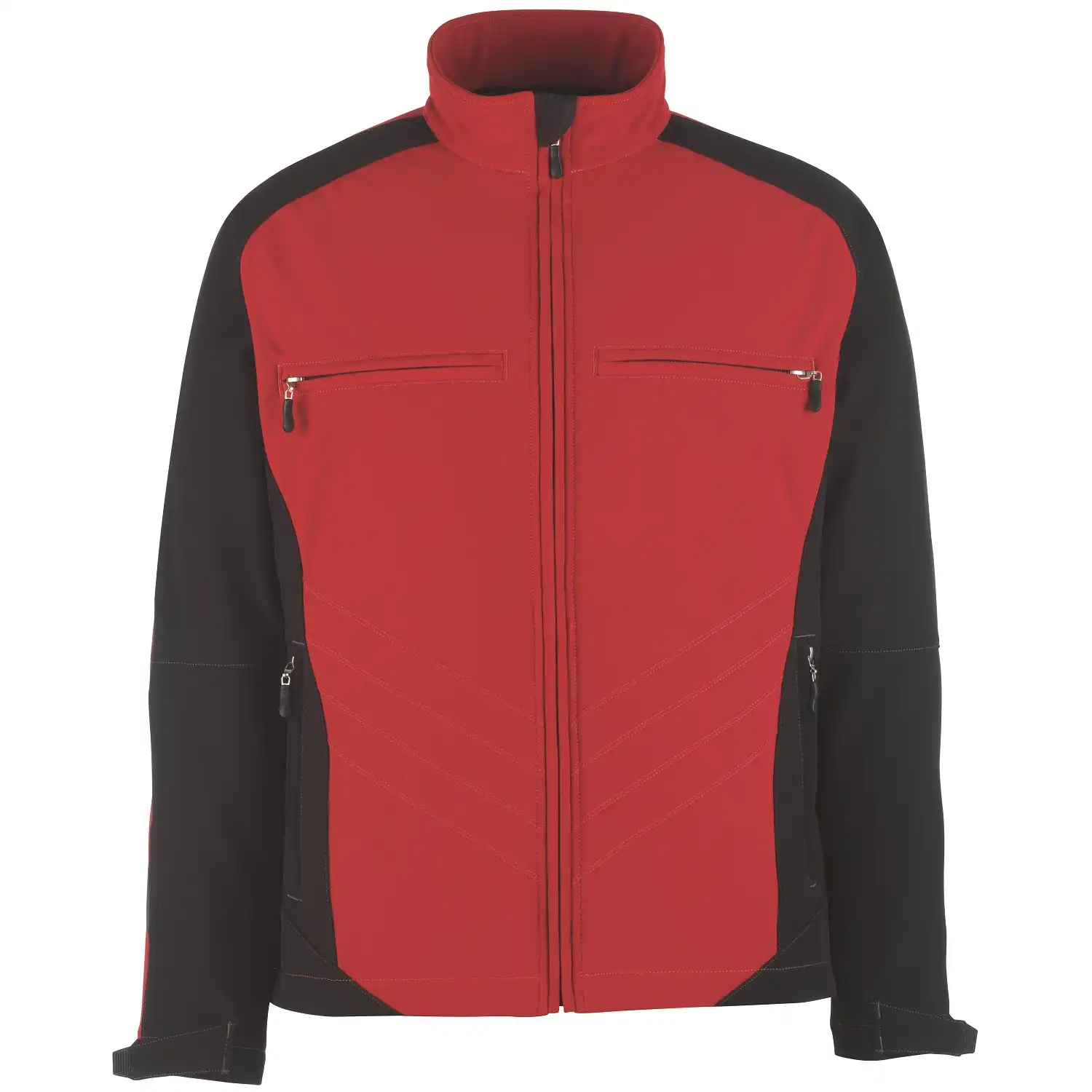 Softshelljacke "DRESDEN" Unique Zweifarbig in rot/schwarz, XXL - Bild 1