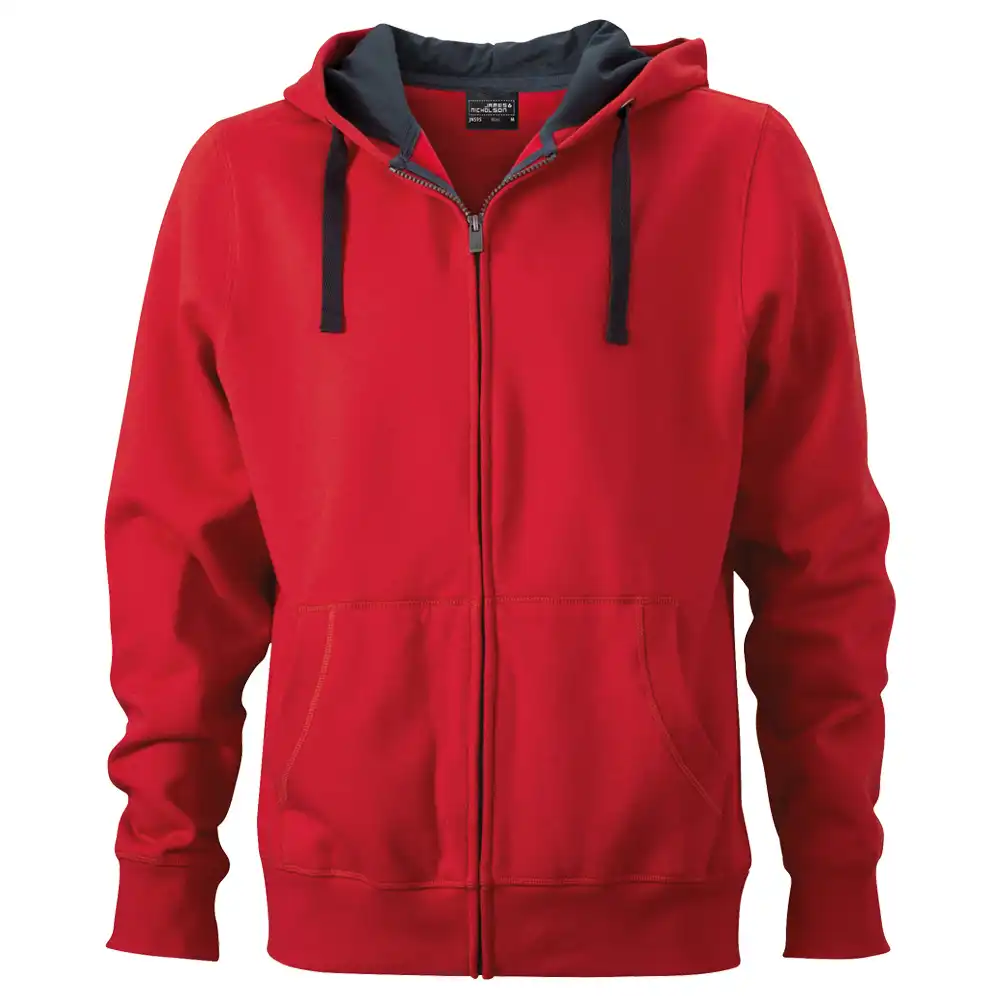 Kapuzen-Sweatjacke "JN595" in red, 3XL - Thumbnail 1