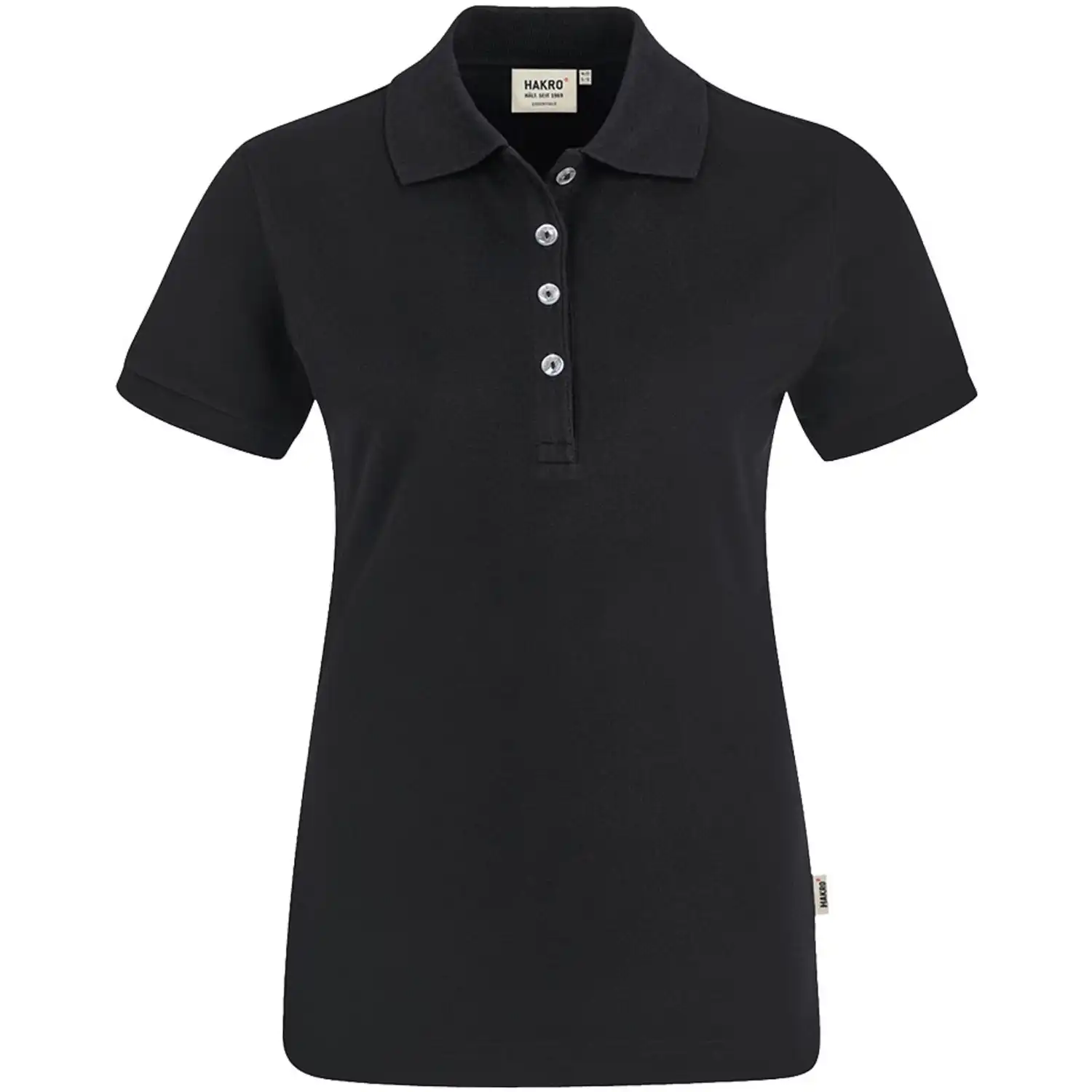 Damen Poloshirt Stretch "222" in schwarz, L - Bild 1