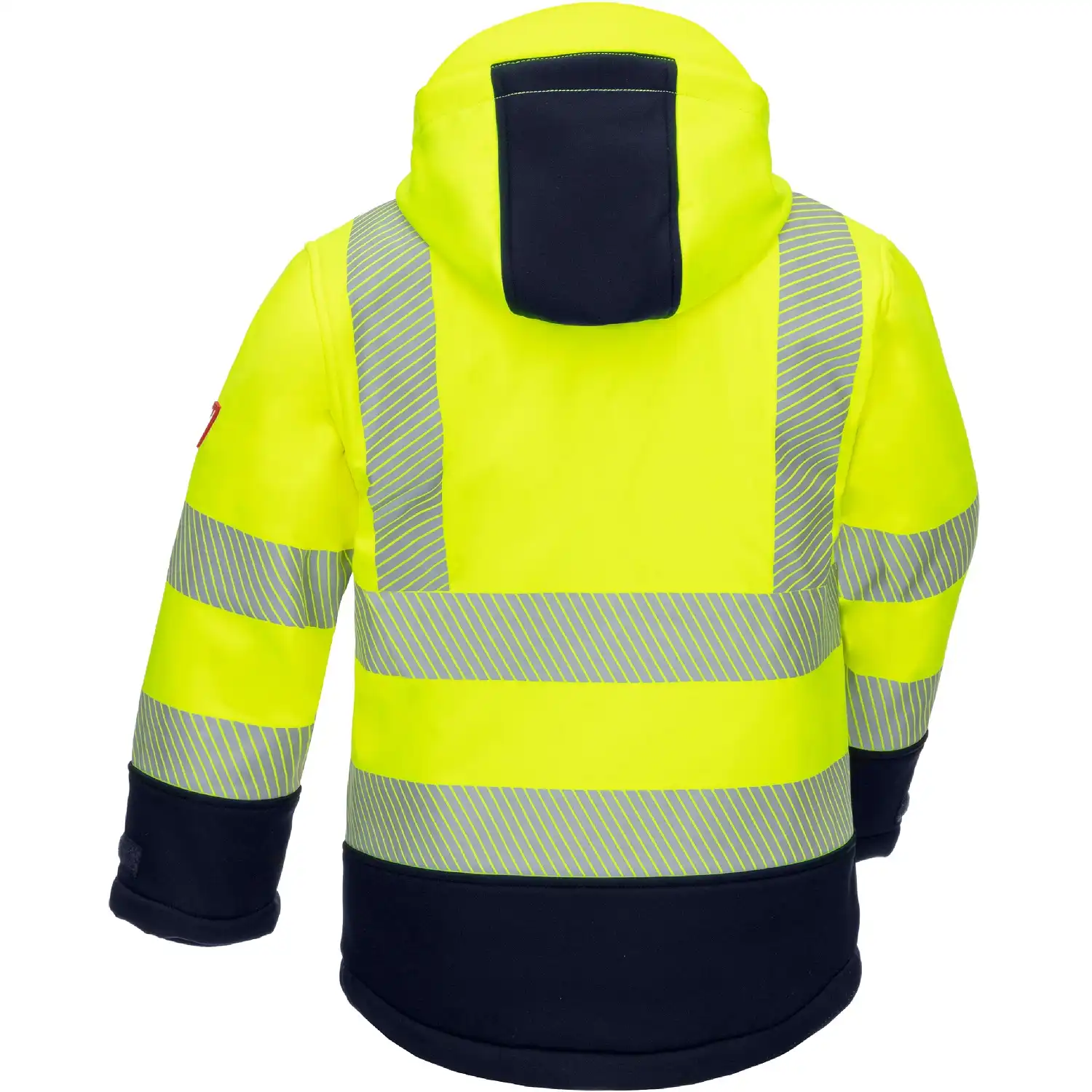 Kinder Hi-Viz Winter Softshelljacke "MOTION TEX KIDS" gelb in 122/128 - Thumbnail 2