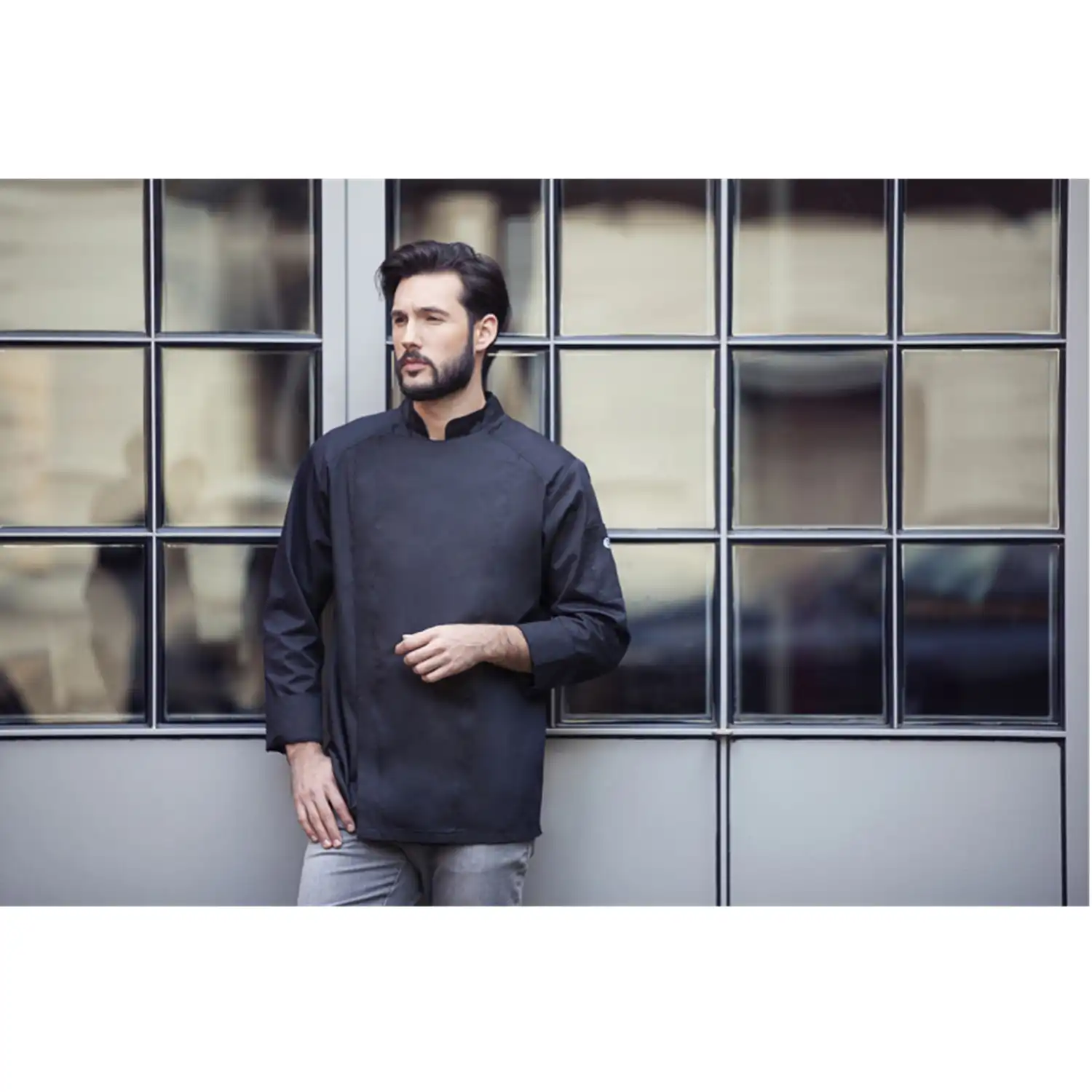 Herren Kochjacke Noah "JM 25" in schwarz, 48 - Thumbnail 6