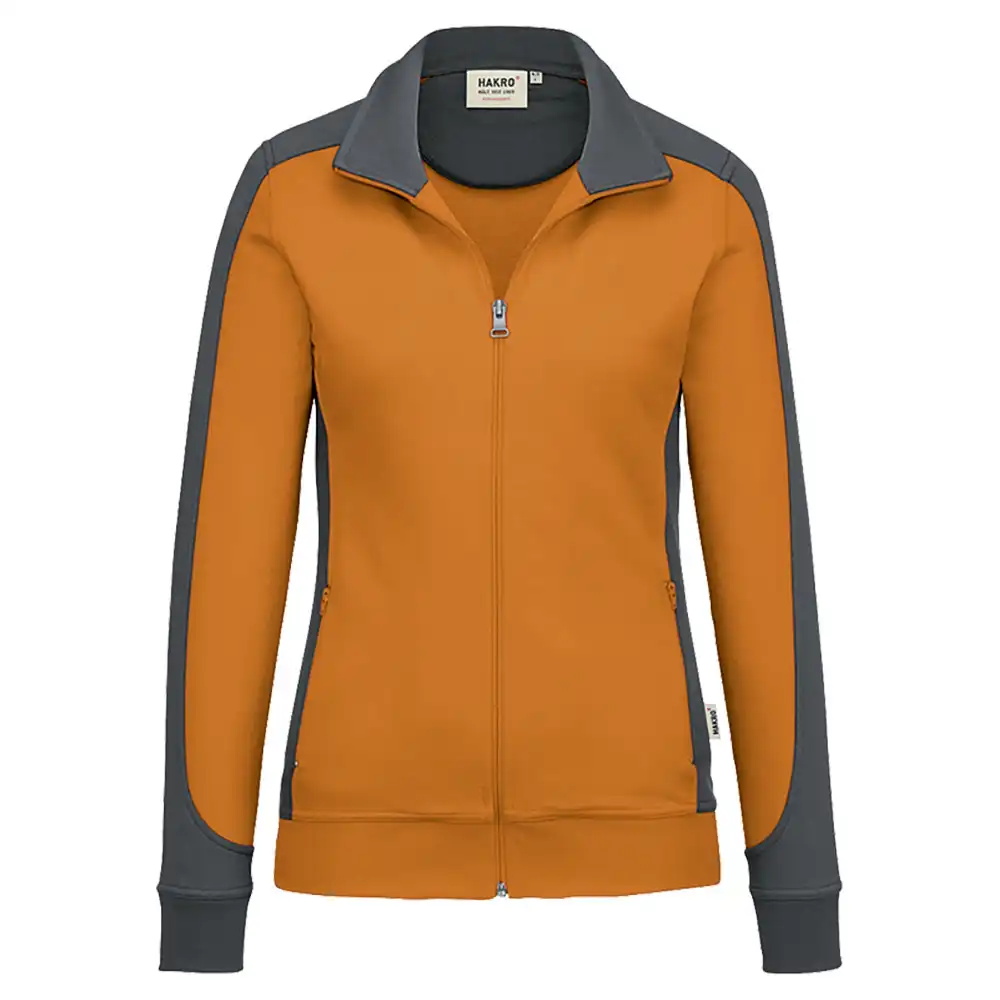 Damen Sweatjacke "CONTRAST PERFORMANCE" 277 in Orange, L - Bild 1