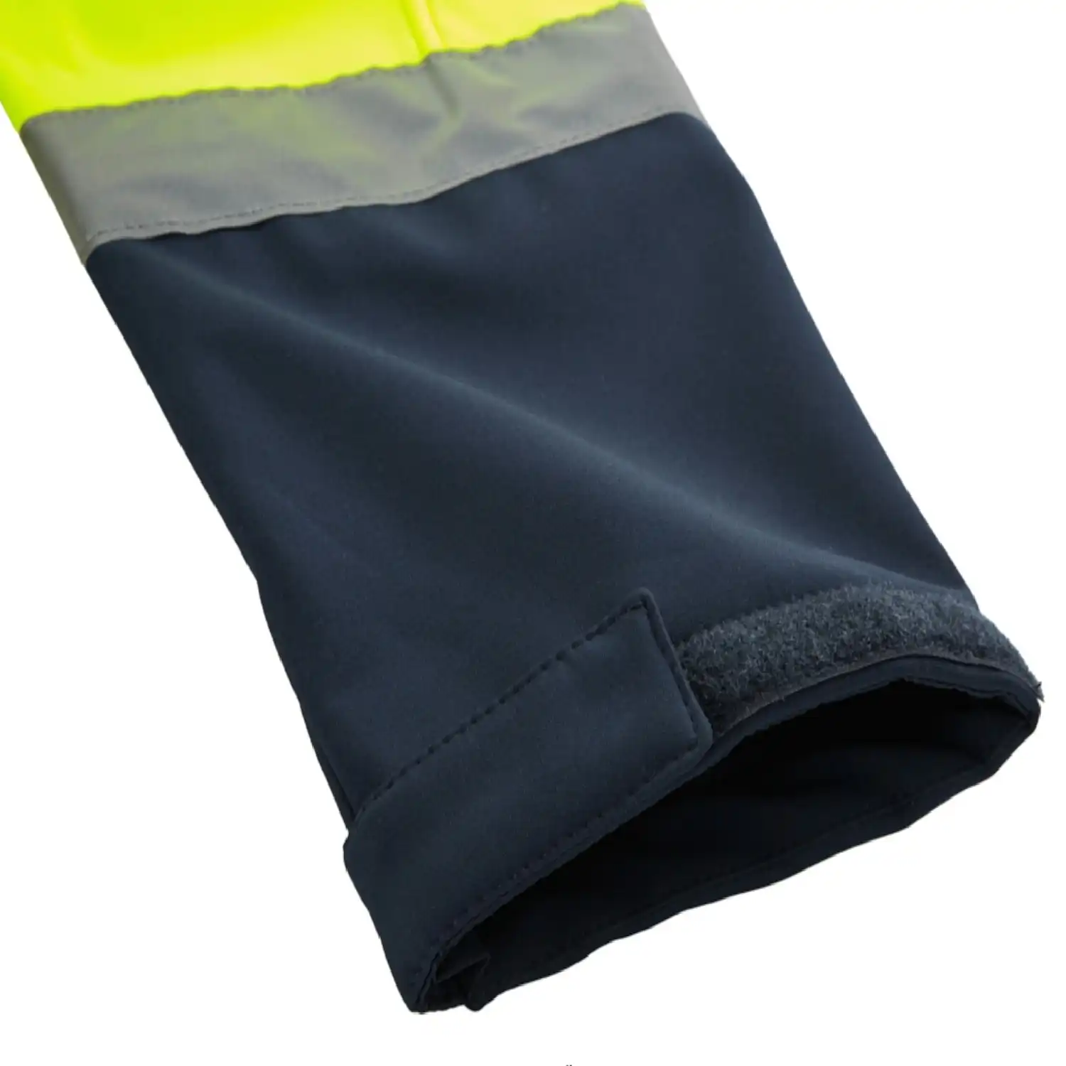 Warnschutzsoftshelljacke "PITTSBURGH" gelb/blau in 3XL - Thumbnail 5