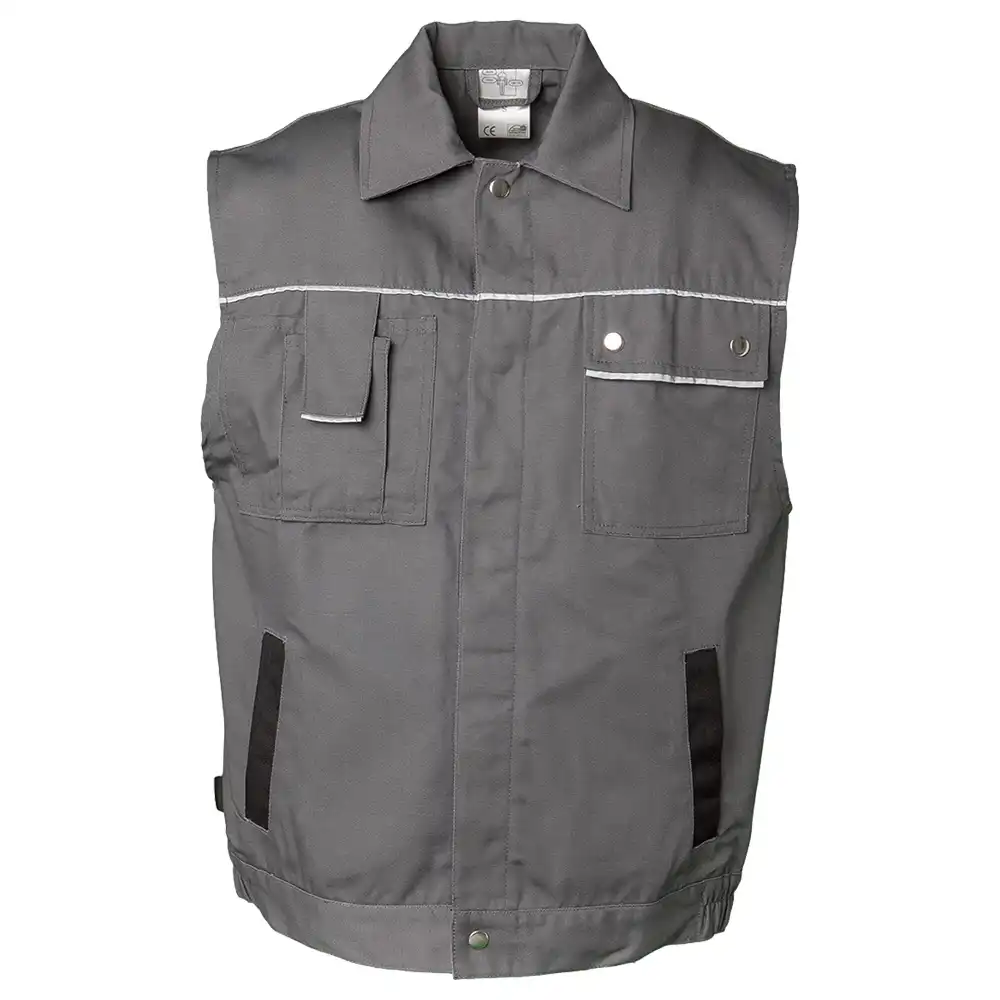 Arbeitsweste "CANVAS 320" in grau/schwarz, L - Thumbnail 1