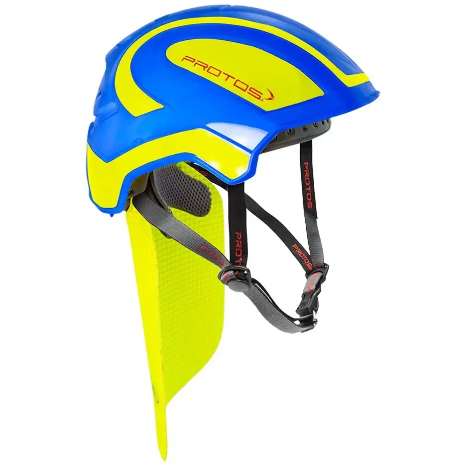 Schutzhelm "INTEGRAL INDUSTRY BG BAU" EN 397 in blau/neongelb - Thumbnail 1