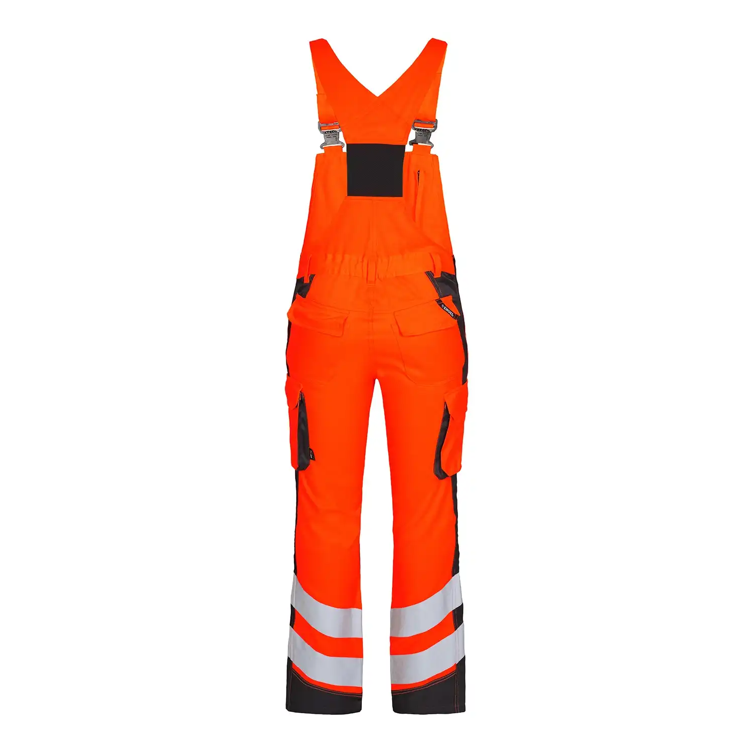 Damen Warnschutz Latzhose "3543-319" Safety Kl. 2 in orange/grau, 46 - Thumbnail 2
