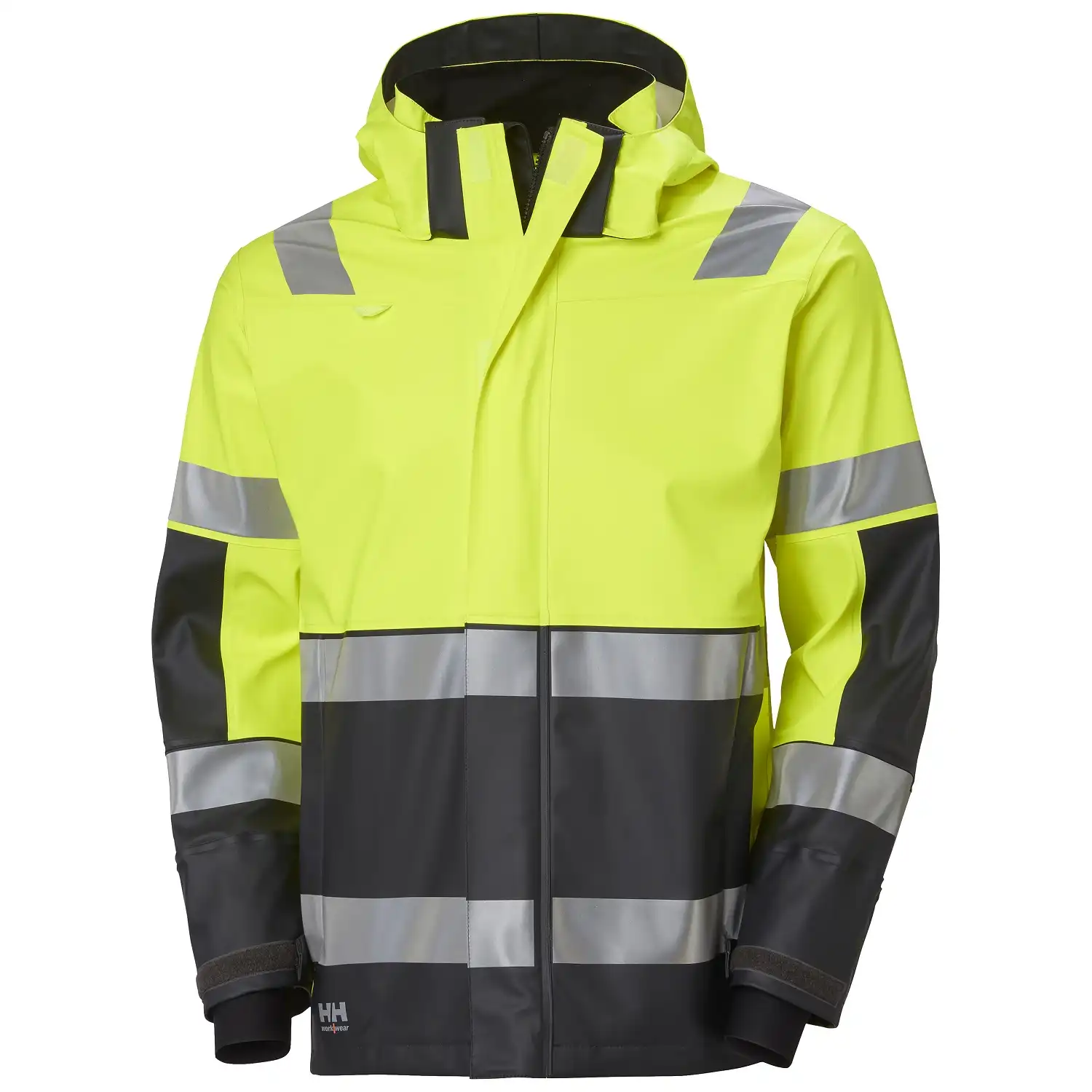 Warnschutz PU-Regenjacke "ALNA 2.0" in gelb/schwarz, 3XL - Thumbnail 1