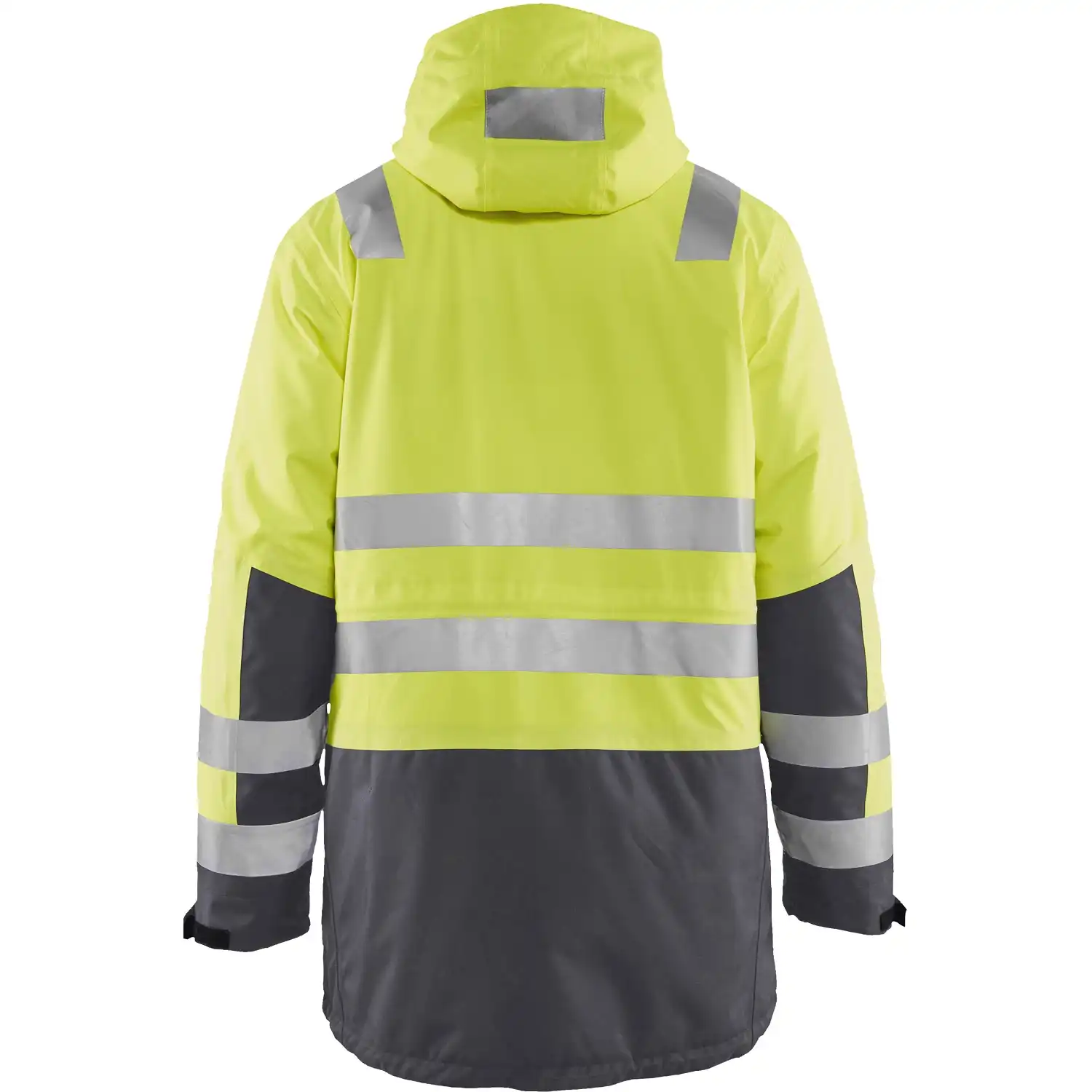 Warnschutz Winterparka "4495" in gelb/mittelgrau, L - Thumbnail 2