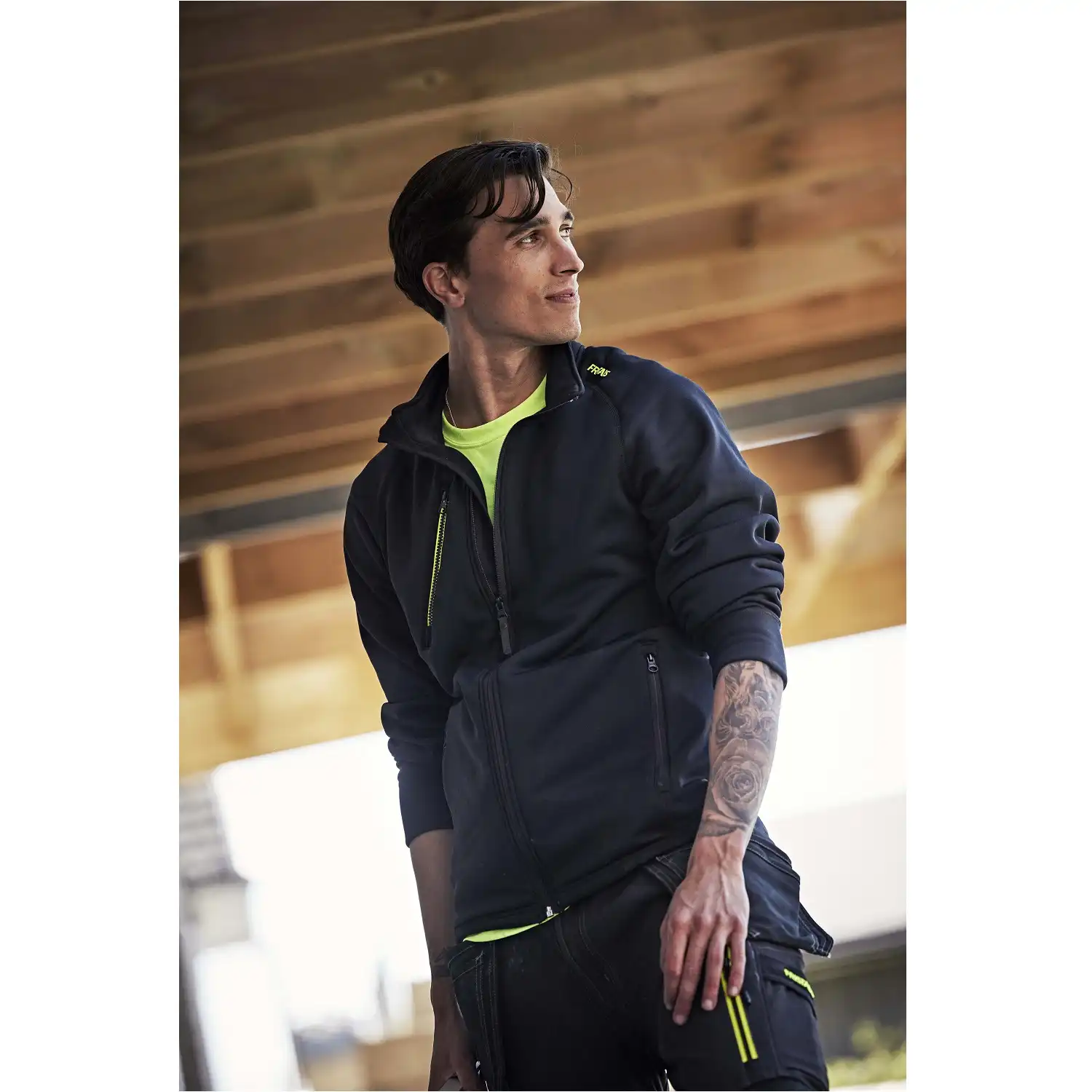 Stretch Fleecejacke "4870 GPY" Tyresta schwarz in 3XL - Thumbnail 3