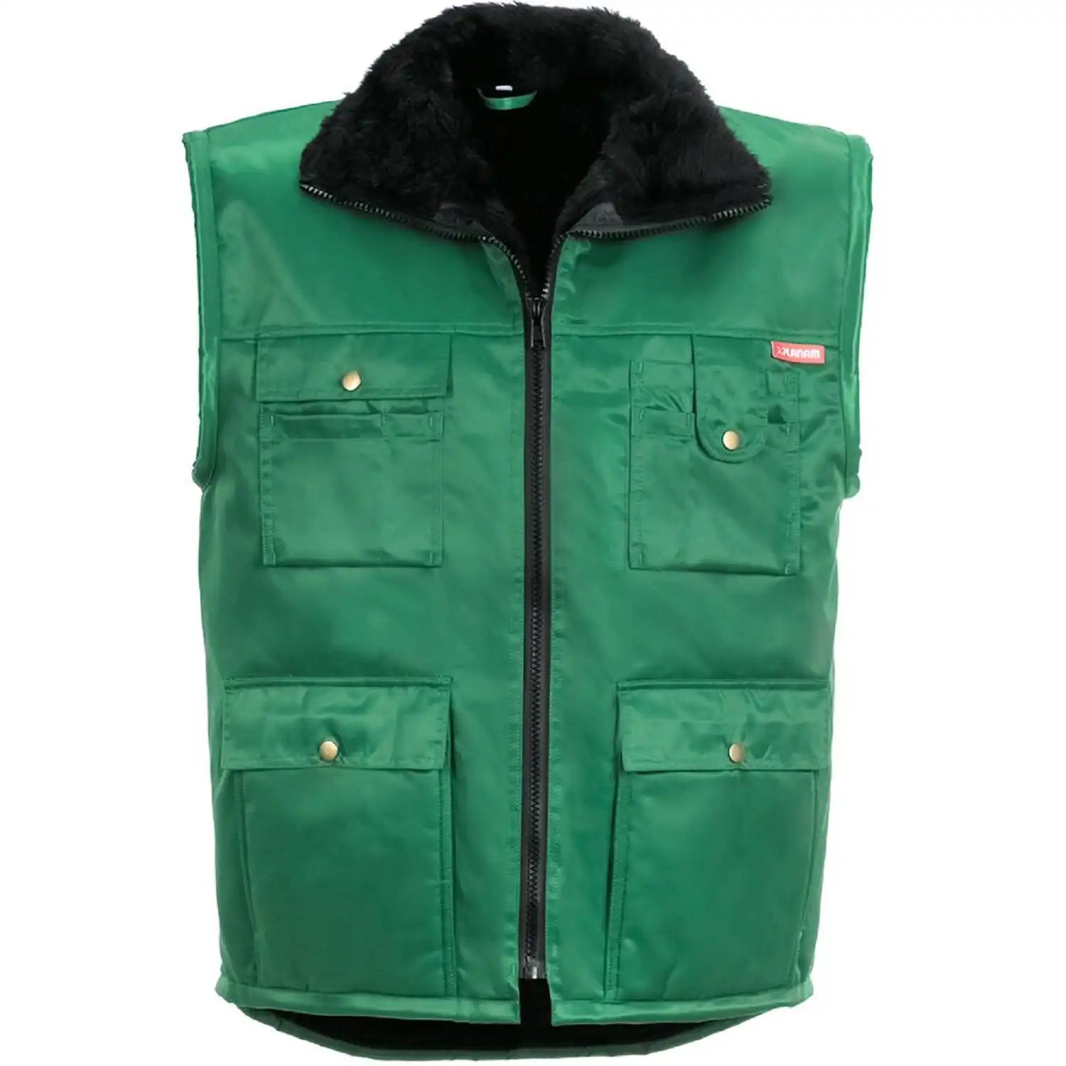 Winter-Piloten Weste "GLETSCHER" Outdoor in grün, L - Thumbnail 1