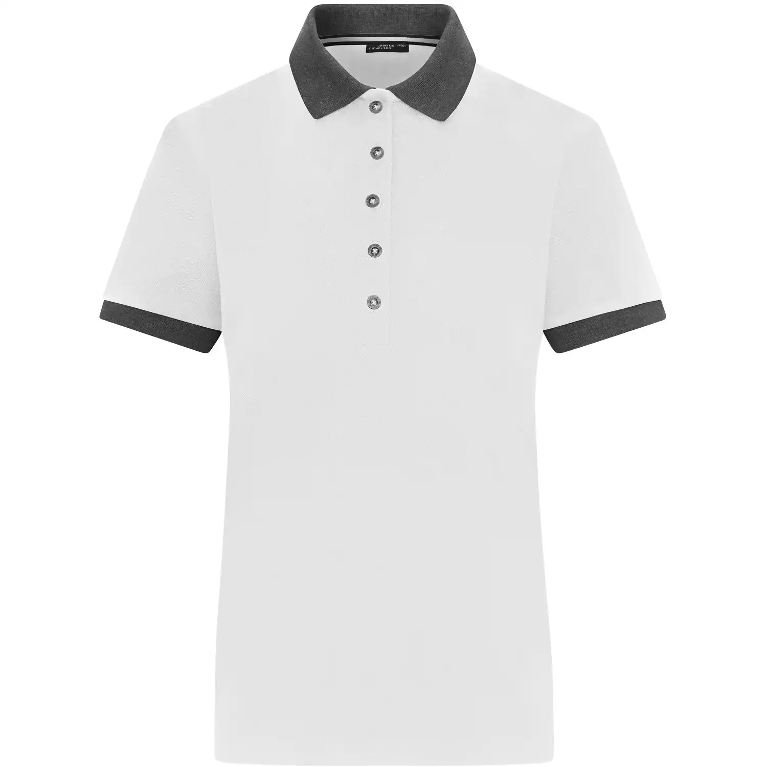 Damen Polo-Shirt "JN1303" in white/anthracite-melange, XS - Thumbnail 1