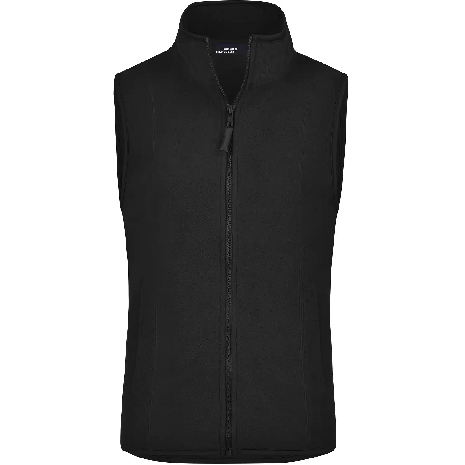 Damen Microfleece-Weste "JN048" in schwarz, M - Thumbnail 1