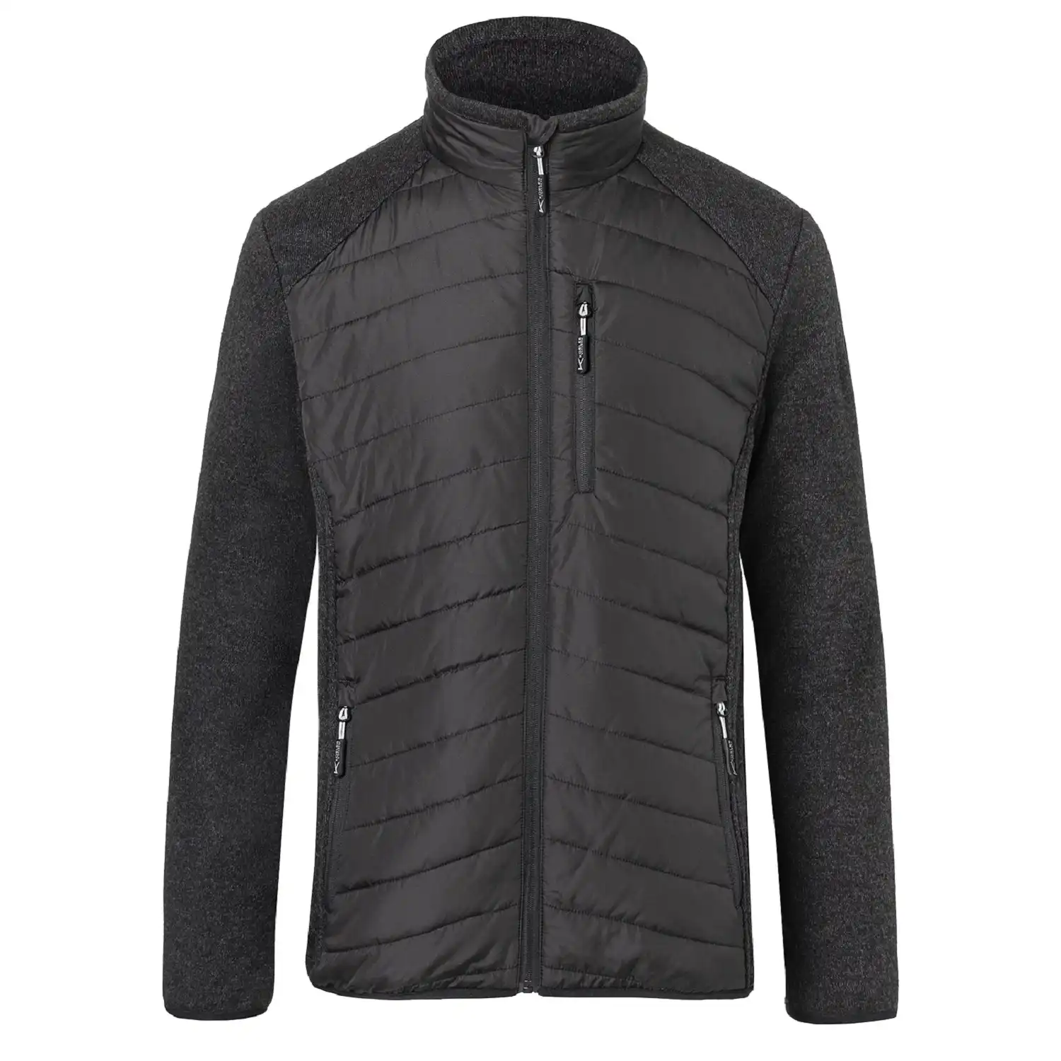 Hybrid-Steppjacke "1342" WEATHER in schwarz/dunkelgrau, XS - Thumbnail 1
