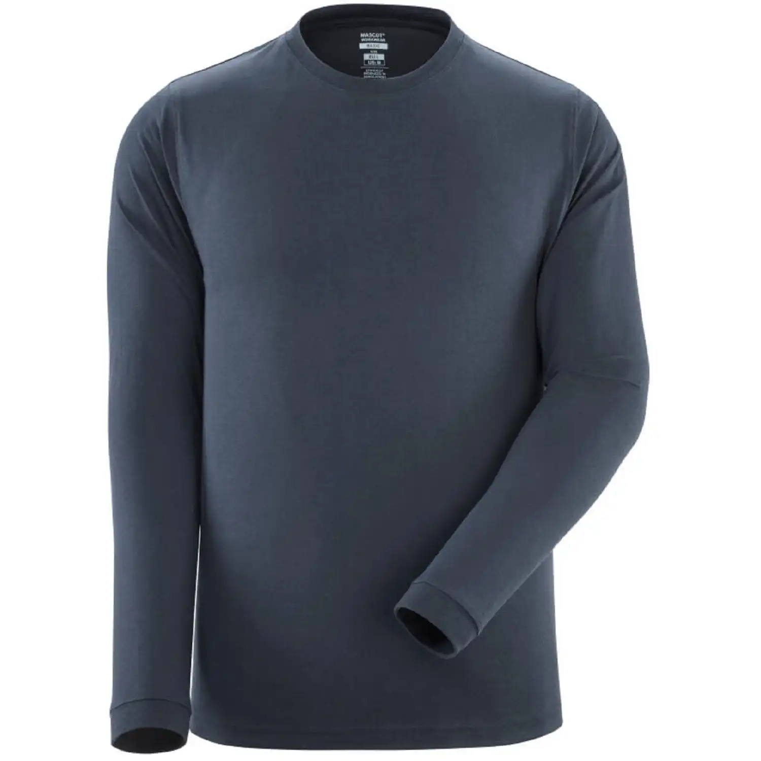 Herren Langarmshirt Rundhals Crossover in schwarzblau, XXL - Bild 1