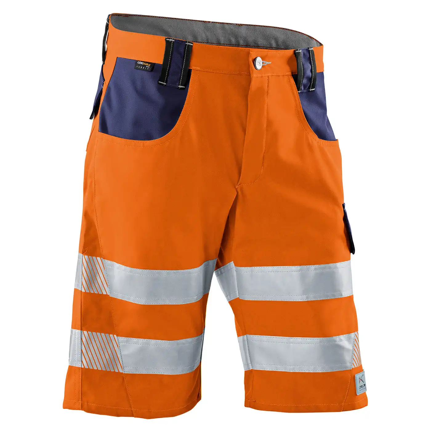 Warnschutz Shorts "REFLECTIQ" in orange/marine, 44 - Bild 1