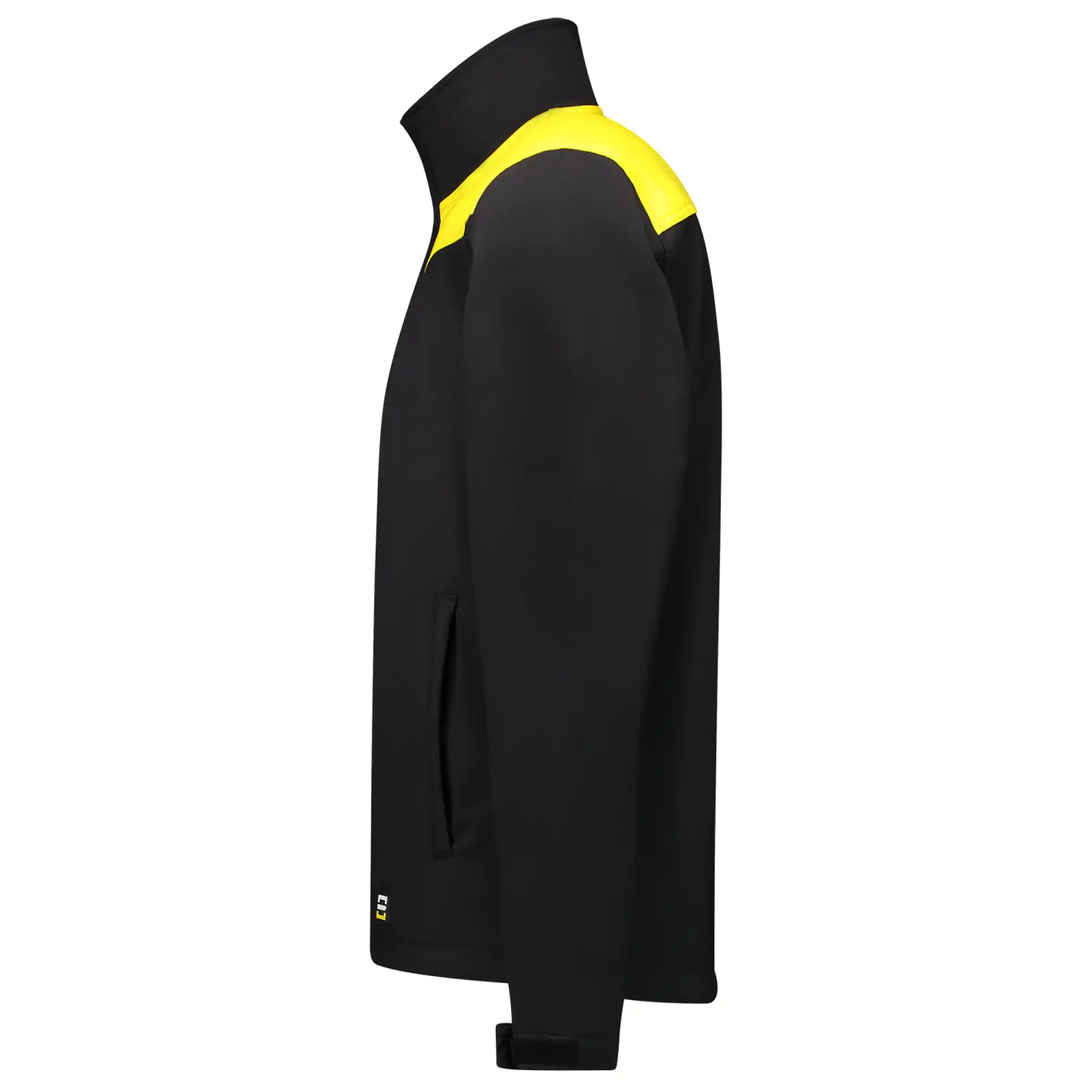 Softshelljacke Bicolor "402021" Workwear in black/yellow, XS - Thumbnail 3