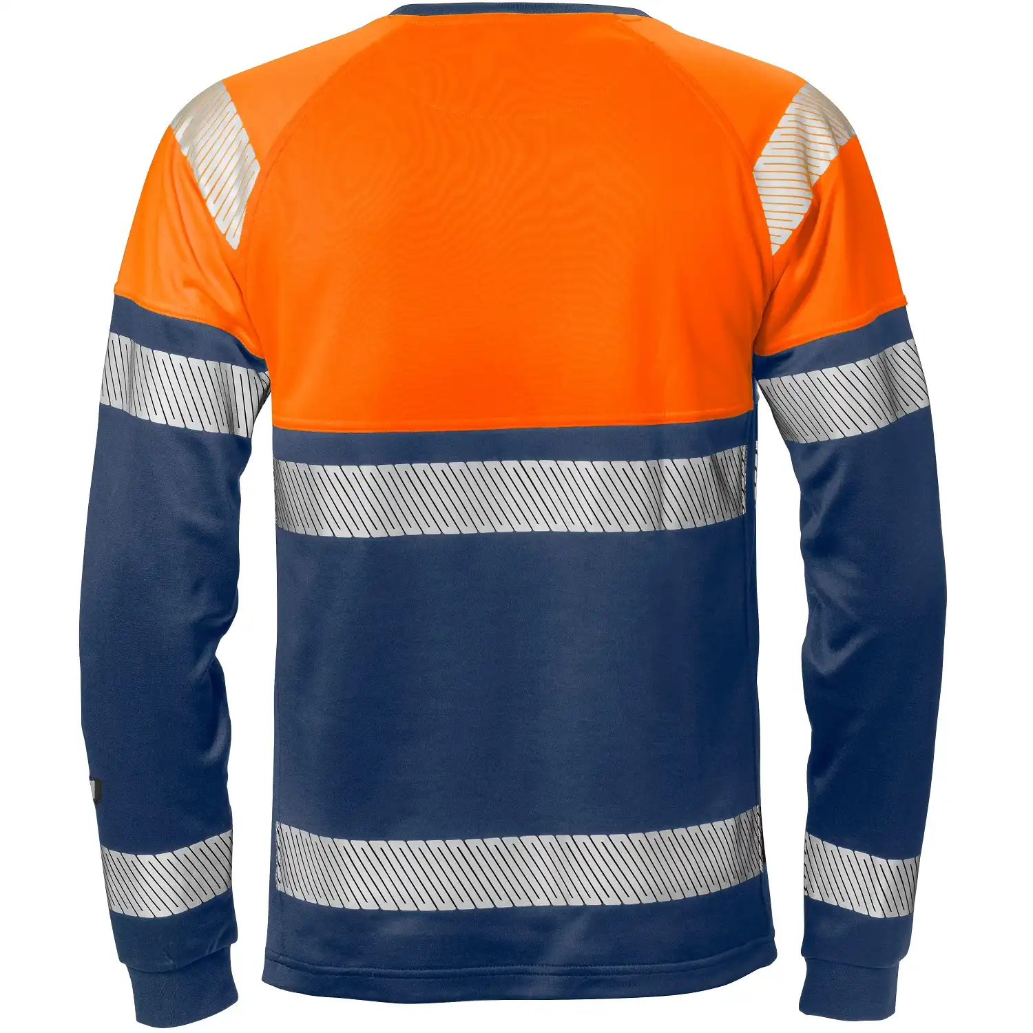 Warnschutz Langarmshirt "7519 THV" Stiby UV-Schutz in orange/marine, XS - Thumbnail 2