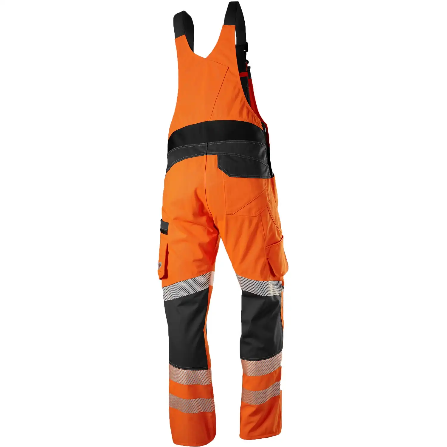 Warnschutz Stretch Latzhose "2041-844" Hi-Vis Stretch in warnorange/anthrazit, 48/50 - lang - Thumbnail 2