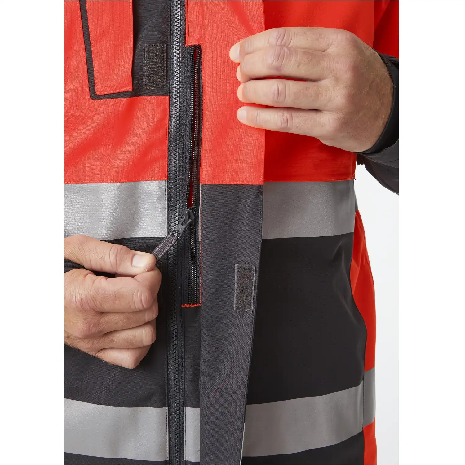 Warnschutz Winterjacke "ALNA 2.0" in rot/schwarz, XS - Thumbnail 2