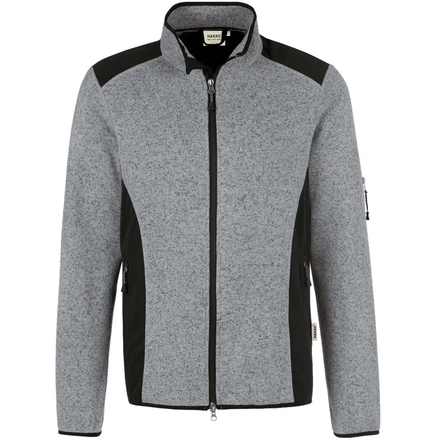Strickfleece-Jacke "DAWSON" 836 in grau-meliert, L - Bild 1