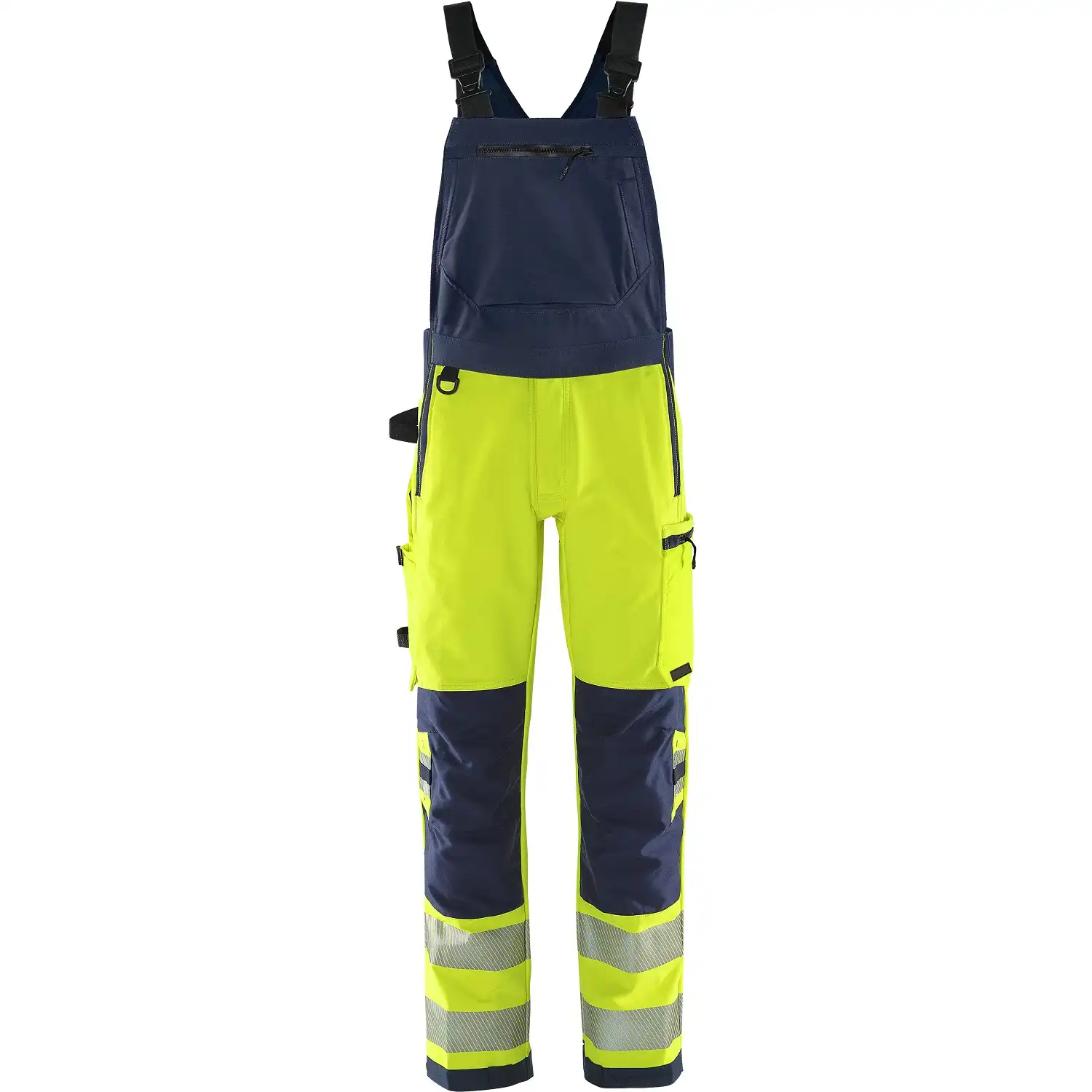 Warnschutz Stretch Latzhose Kl. 2 "1031 GSTP" Green Stiby in gelb/marine, C44 - Thumbnail 1