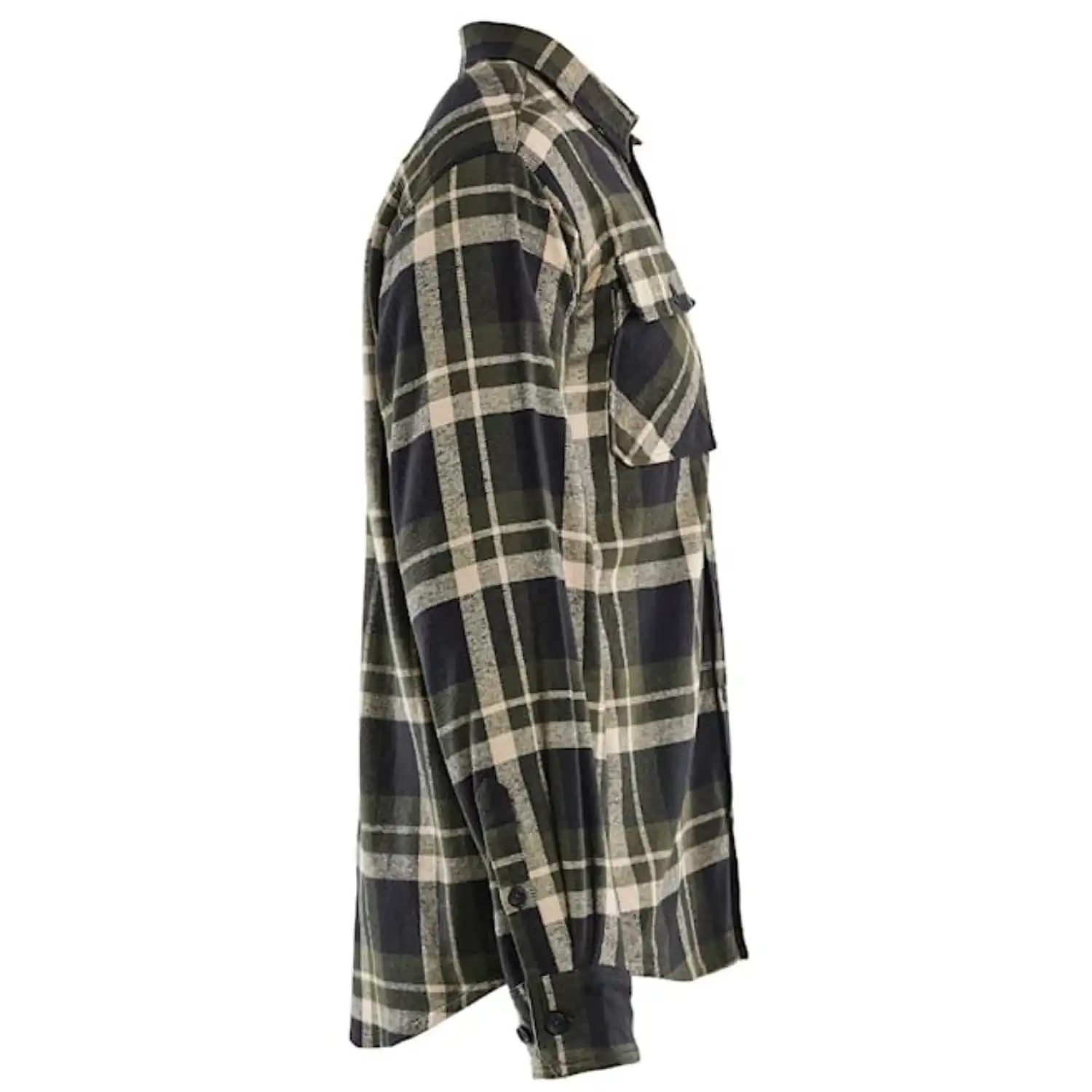 Flanellhemd "STRIKER" in waldgrün/schwarz, M - Thumbnail 2