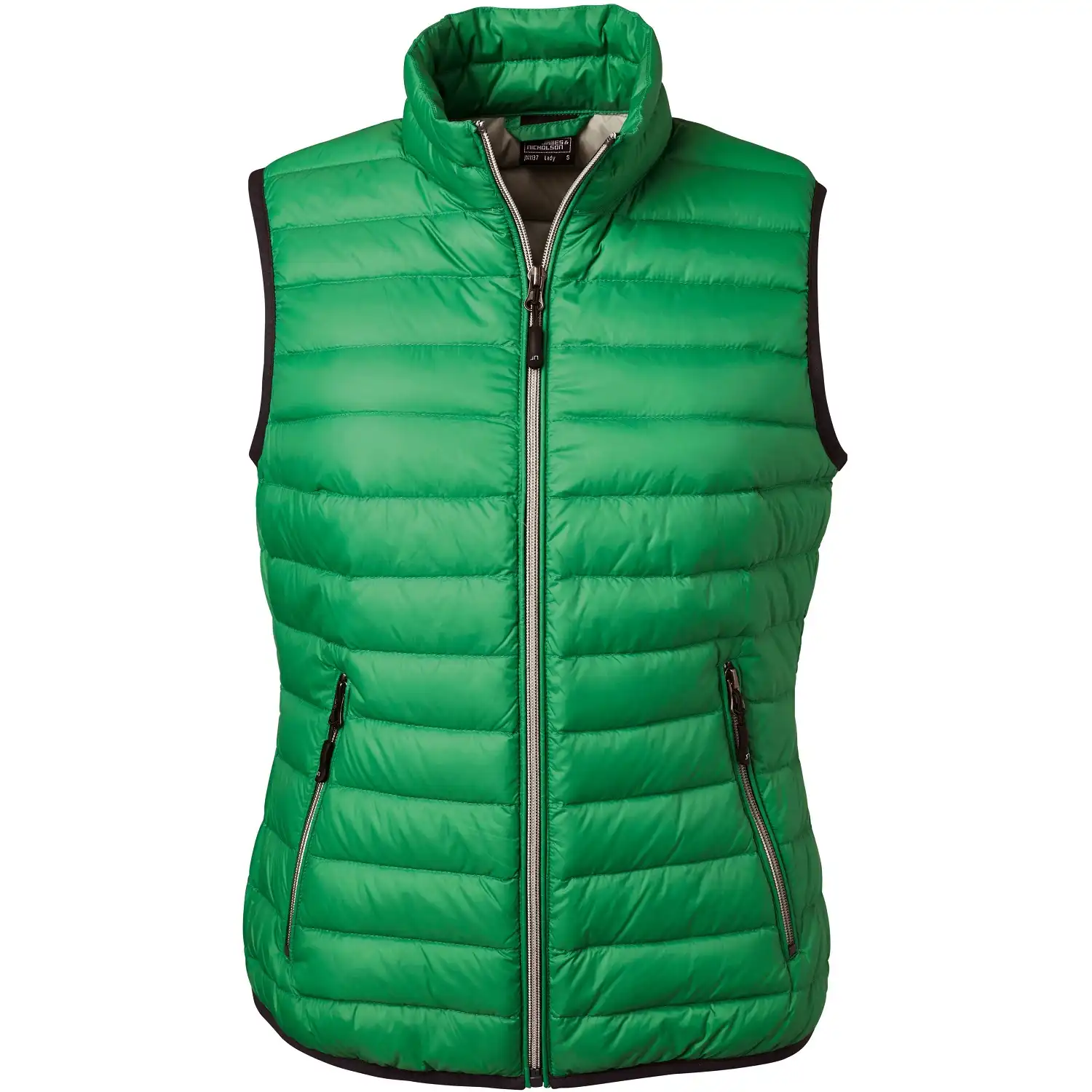 Damen Daunenweste "JN1137" in fern-green/silver, XXL - Bild 1