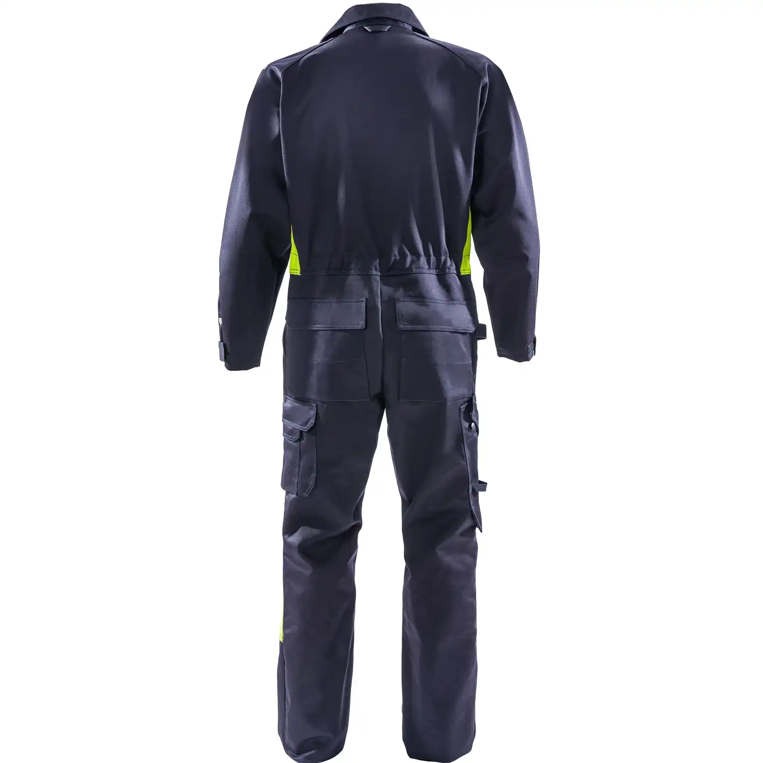 Schweißer Overall "8030 FLAM" Flame marine/gelb in XL - Thumbnail 2