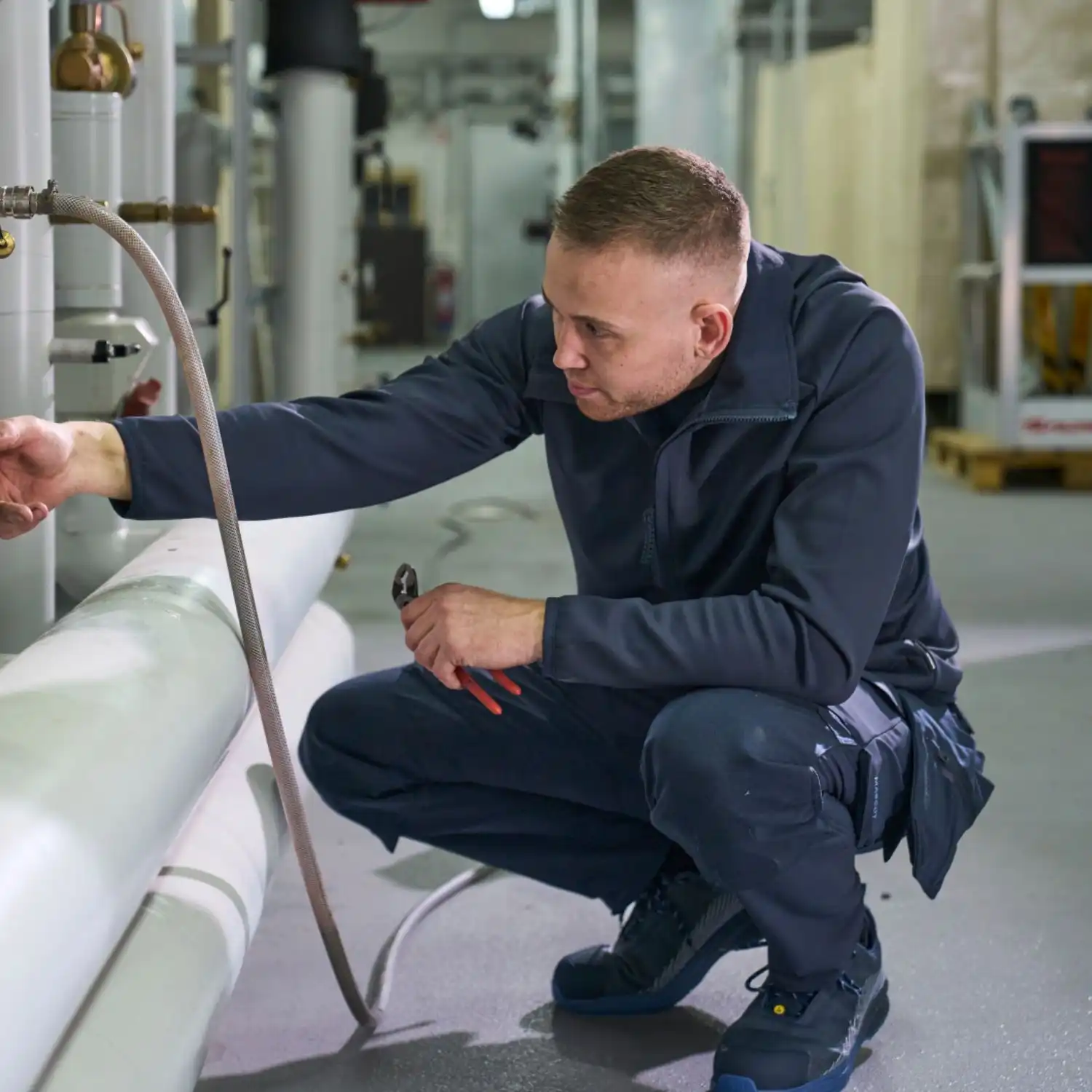 Stretch Bundhose "22379-311" Customized in schwarzblau, 76C44 - Thumbnail 5